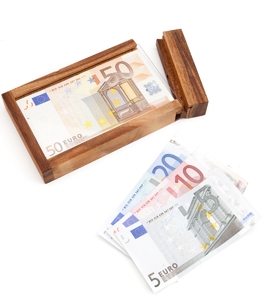 Magische Geldgeschenkbox mit persönlicher Gravur