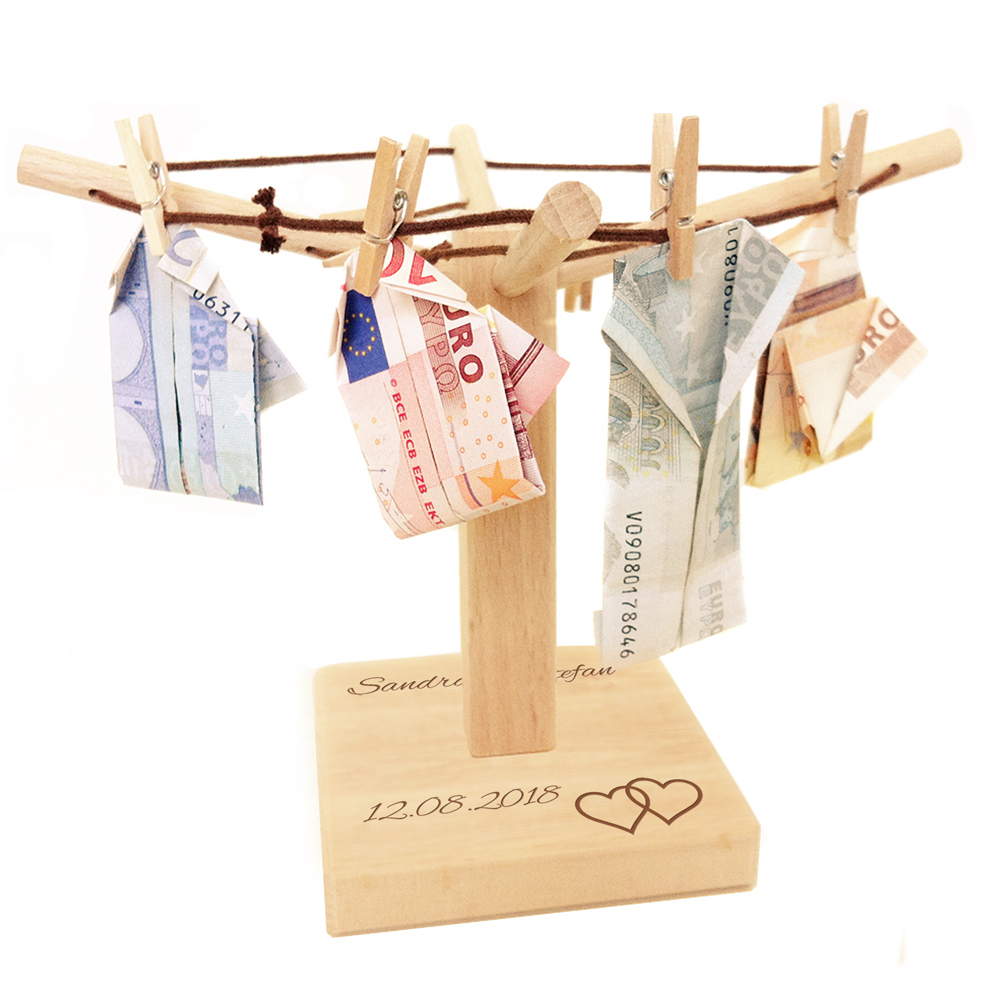 Geldwäschespinne zur Hochzeit - personalisiert