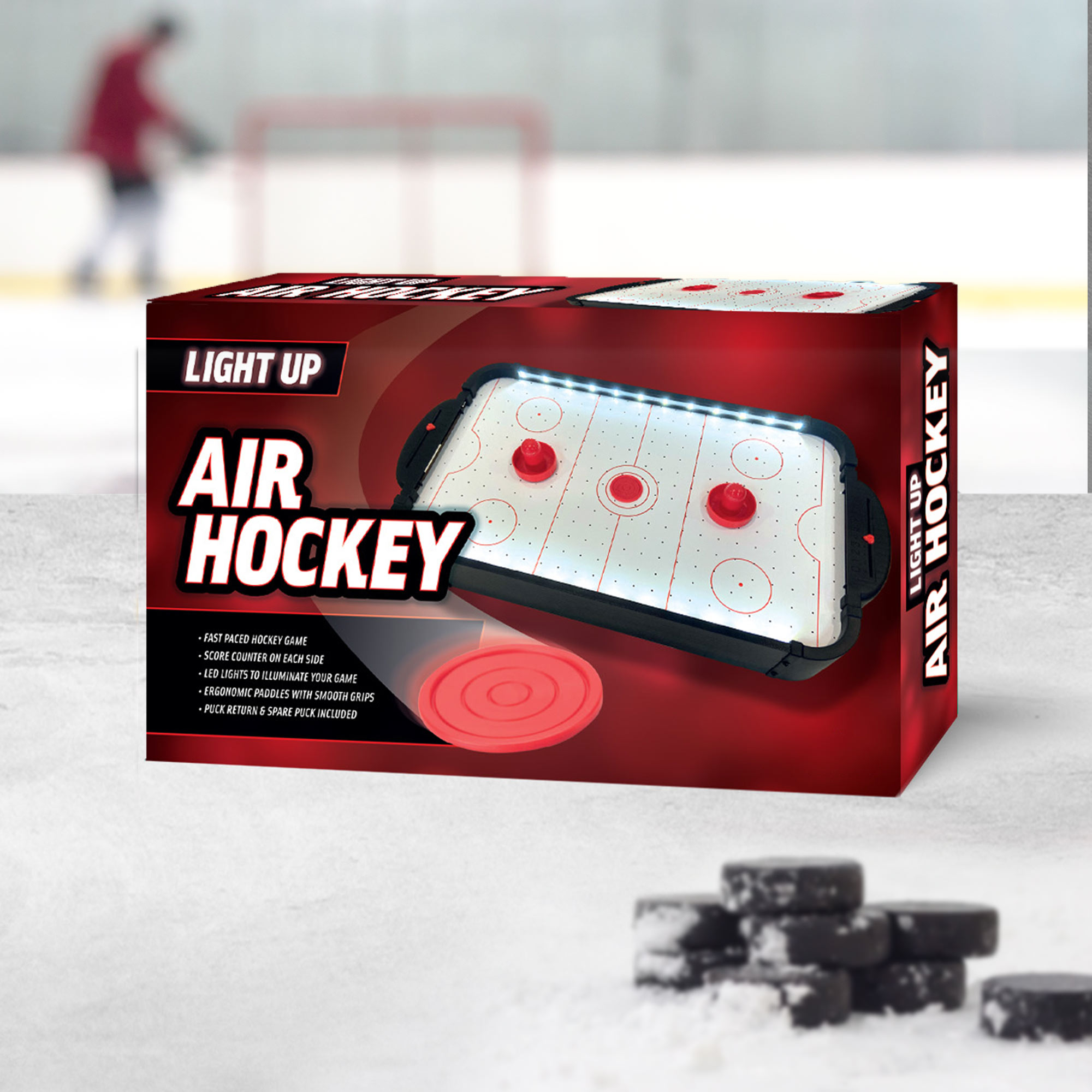 Air Hockey Tisch mit LED Beleuchtung
