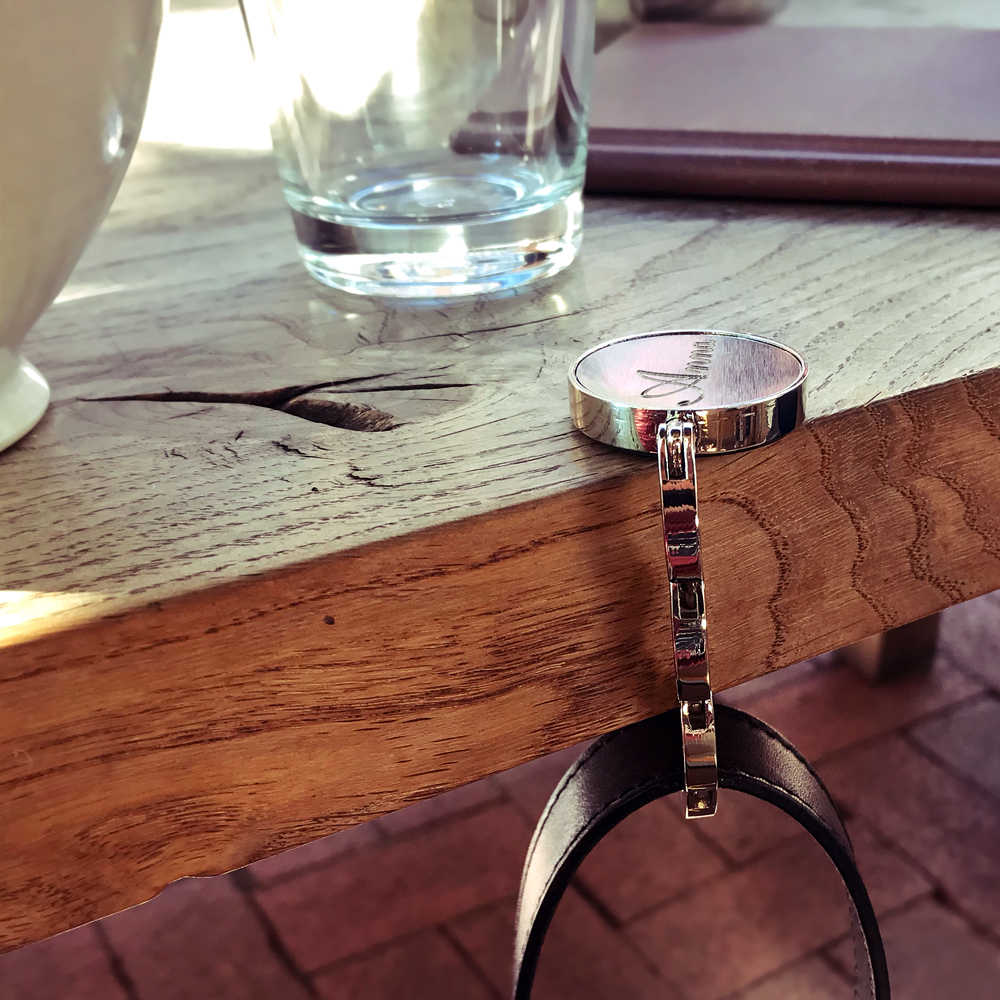 Handtaschenhalter mit Gravur - Name