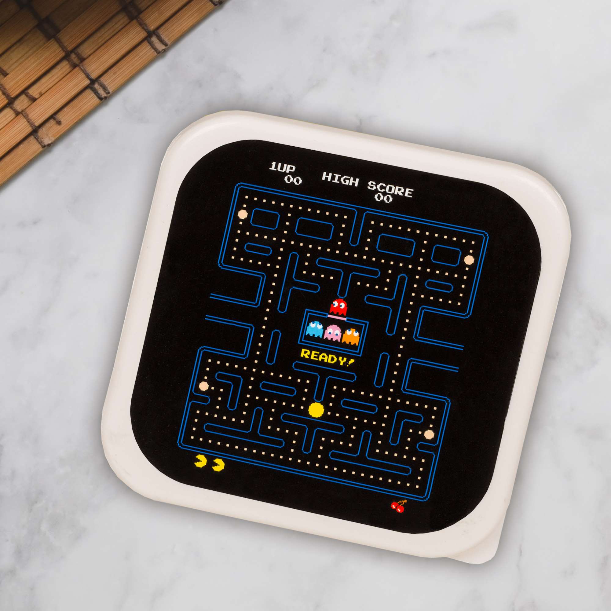 Pac Man Frühstücksdose, Brotbox mit Deckel, Brot Box Set, Brotdose für Kinder zur Einschulung, Butterbrotdose als Geschenk zum Schulanfang