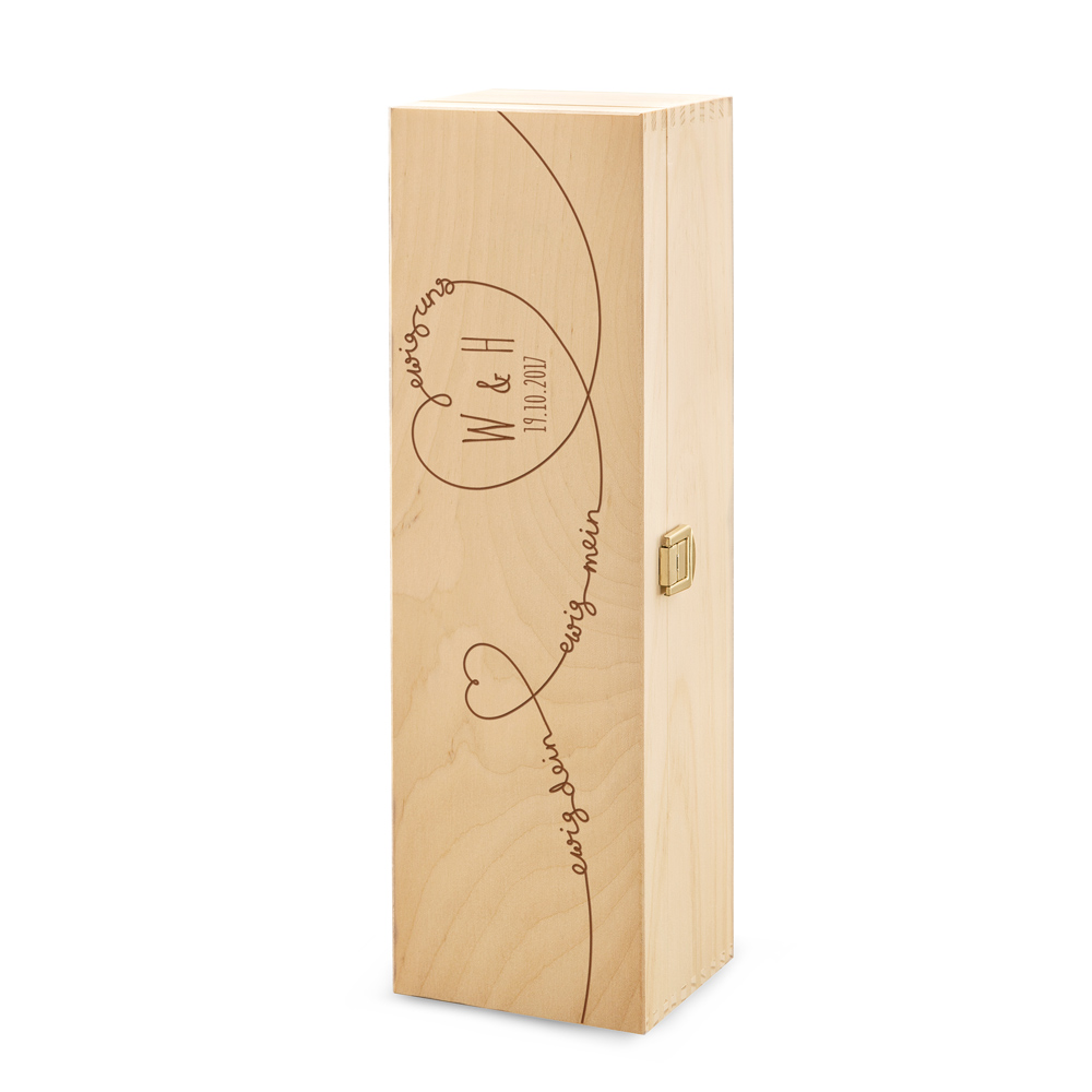 Weinkiste mit Gravur - Ewig uns - personalisiert