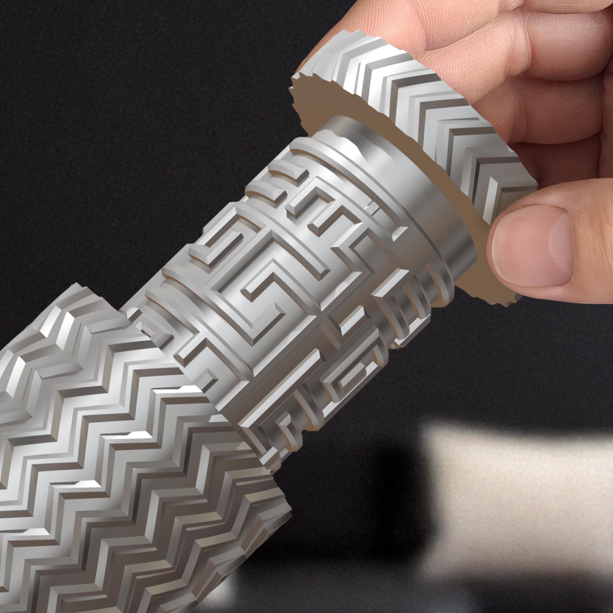 Labyrinthbox Röhre in Silber – originelle Geschenkverpackung