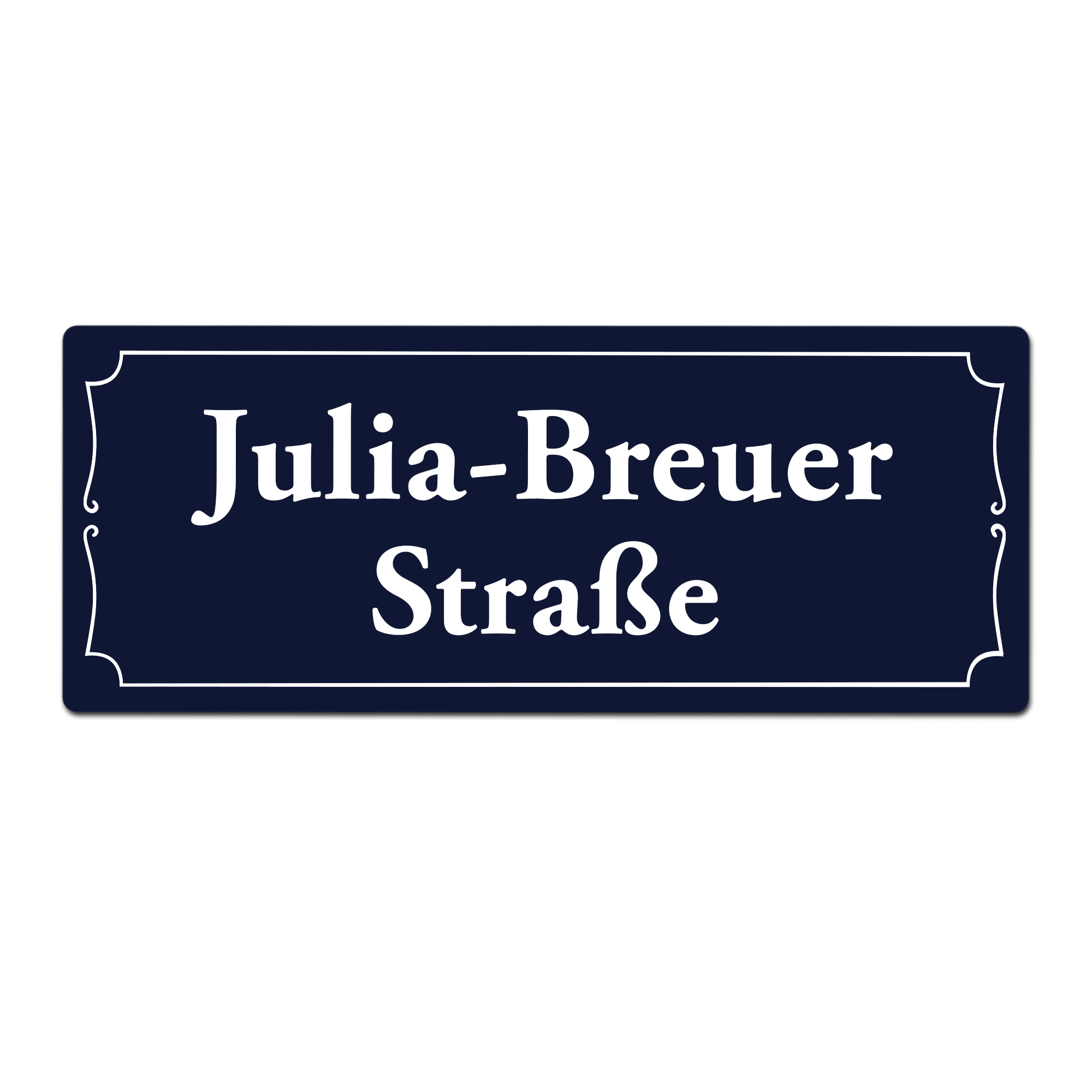 Personalisiertes Straßenschild für die Familie, Türschild mit individuellem Namen als Geschenk zum Einzug, Metallschild als coole Wanddeko für Paa