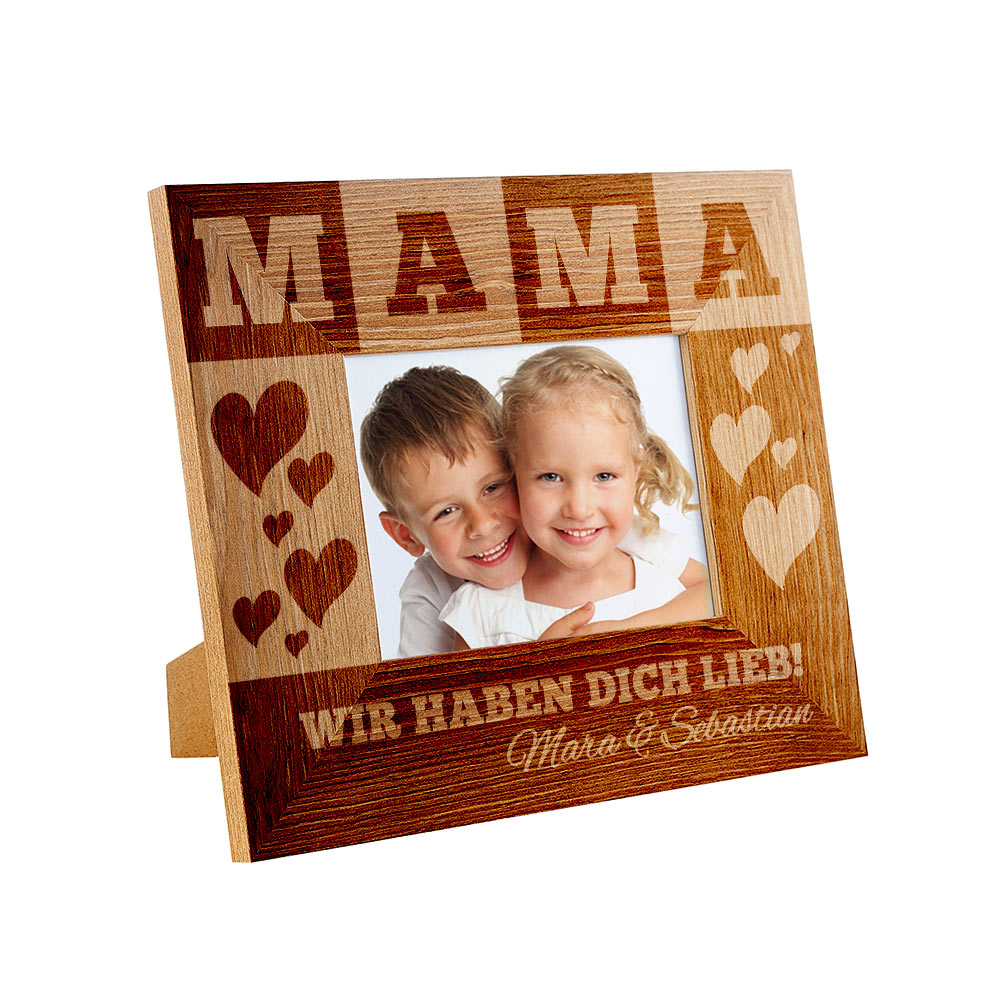 Bilderrahmen mit Gravur für Mama