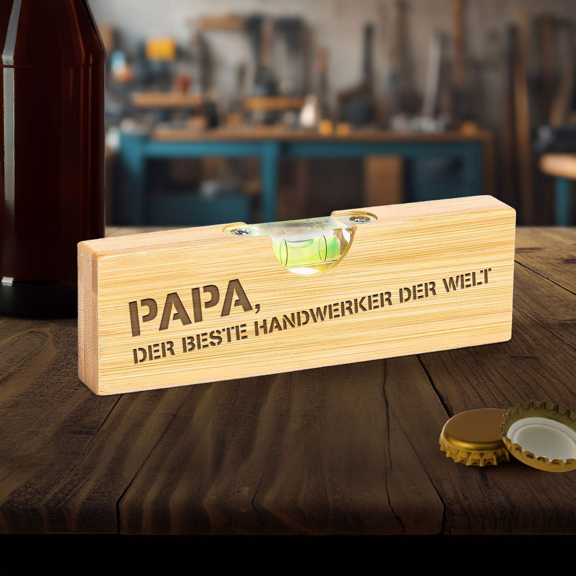 Flaschenöffner Wasserwaage - Handwerker Papa