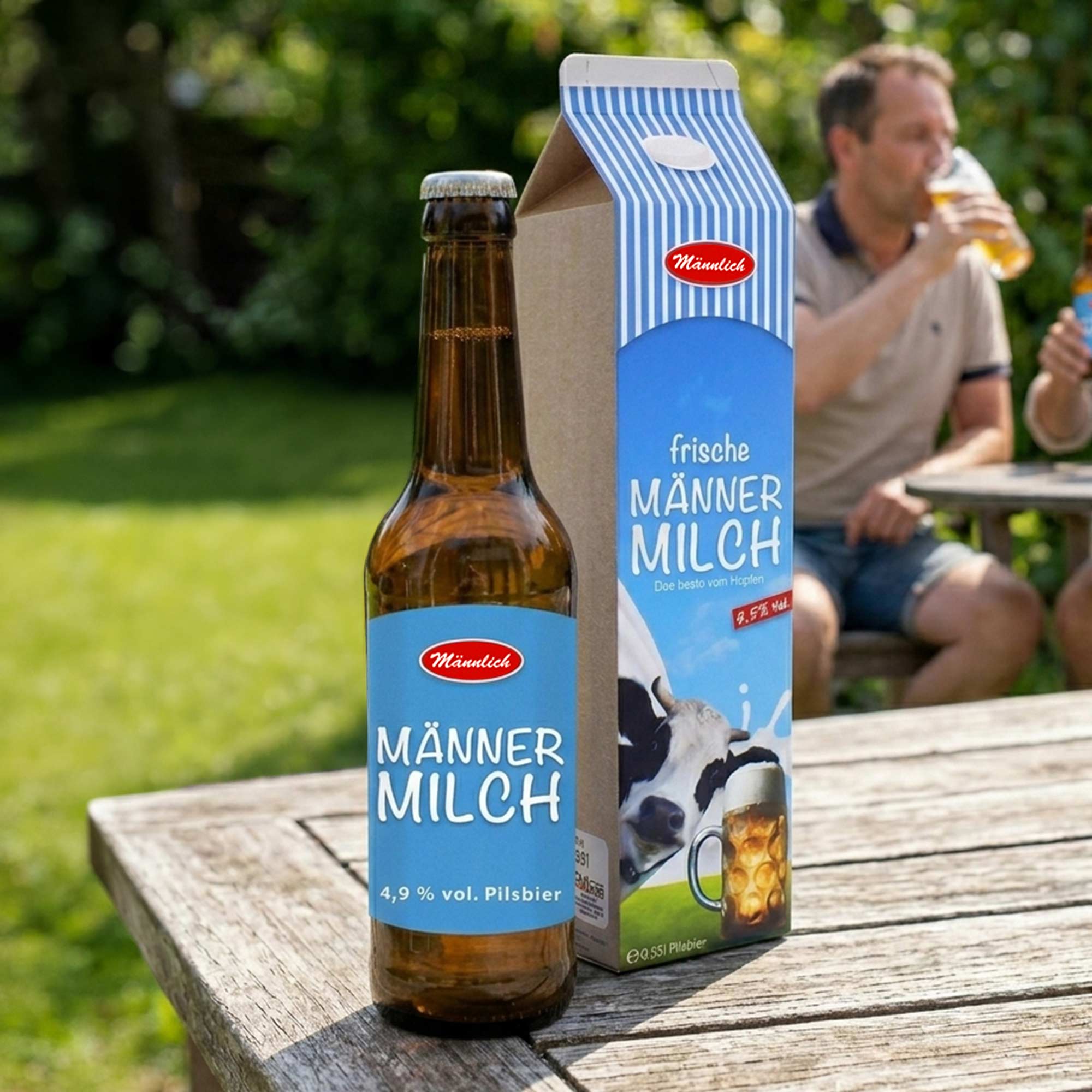 Männermilch im Karton - Bierflasche 0,33 l