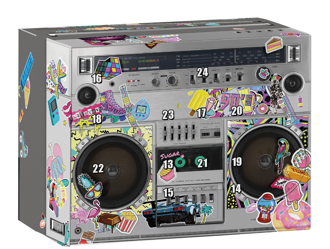 Retro Süßigkeiten Adventskalender