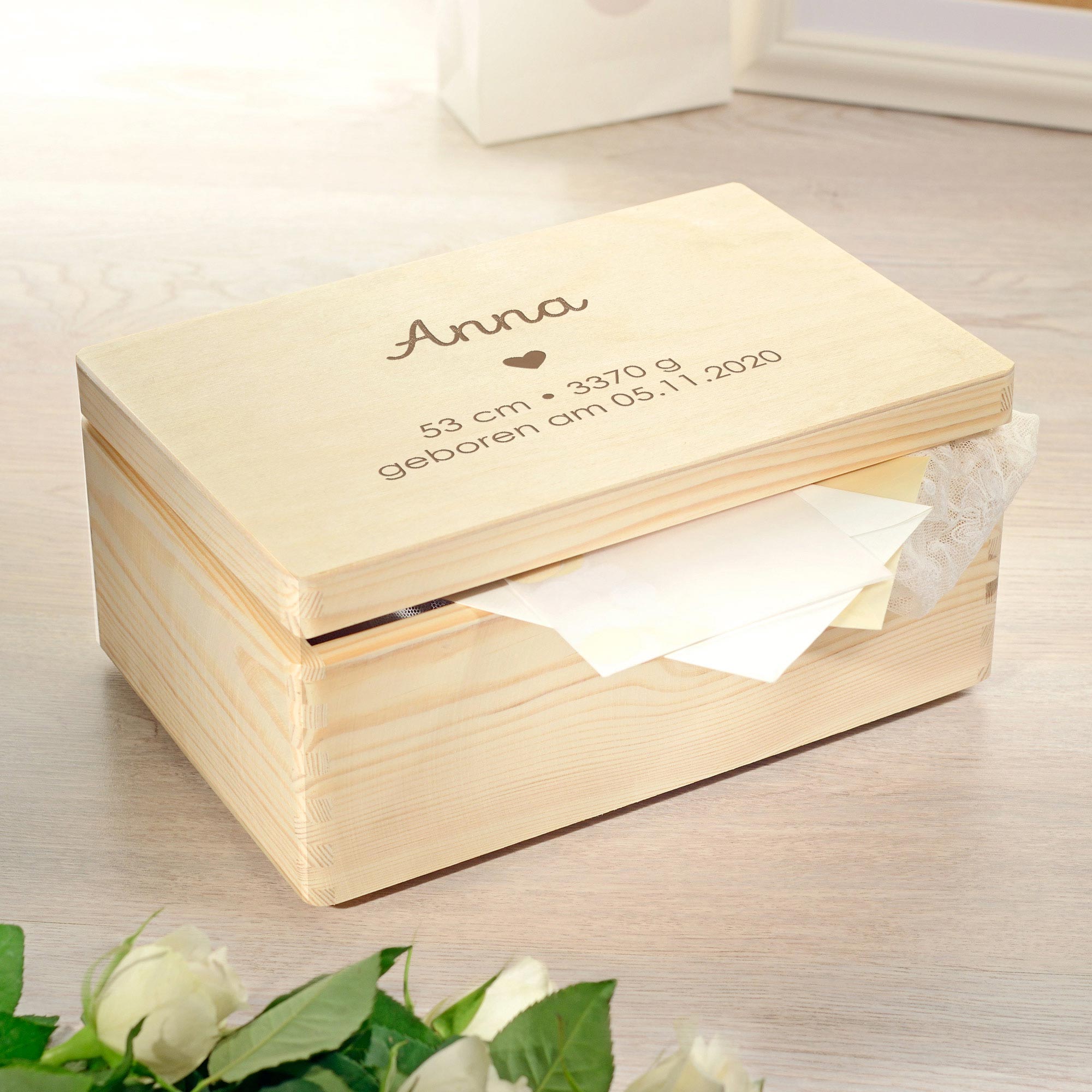 Erinnerungsbox zur Geburt - Personalisierte Memory Box