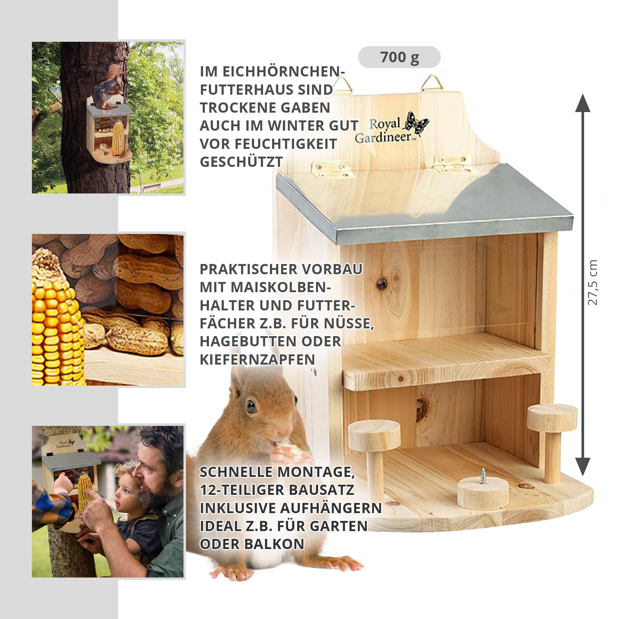 Eichhörnchen Futterhaus - Bausatz zum Selbermachen
