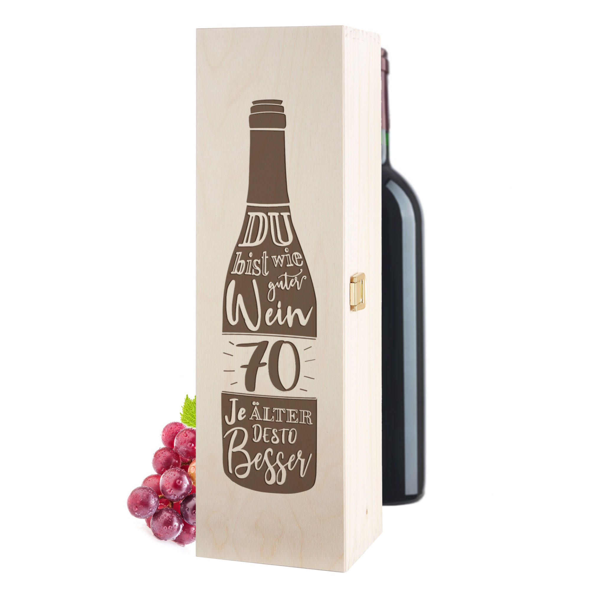 Weinkiste zum 70. Geburtstag