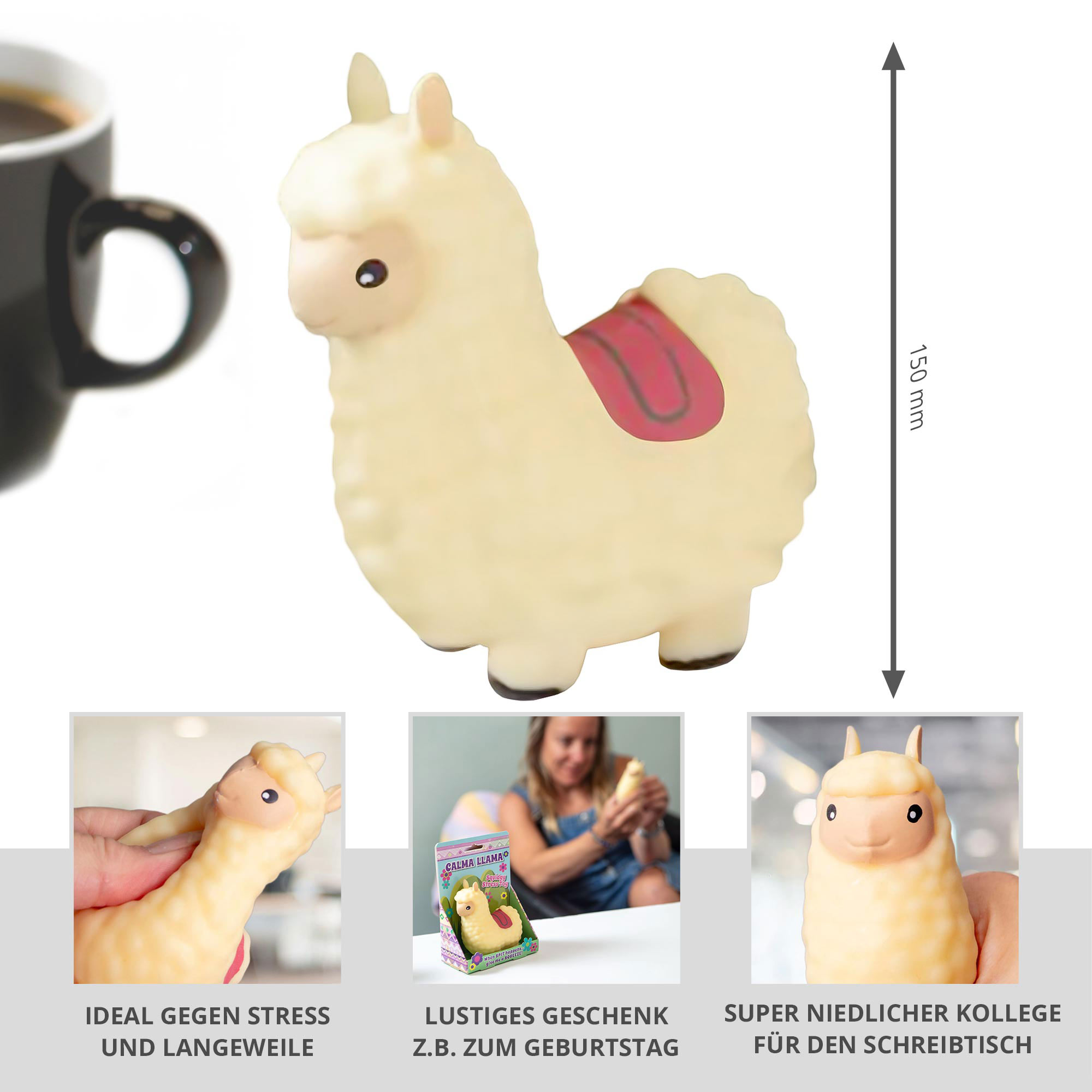 Anti Stress Ball - Lama zum Kneten