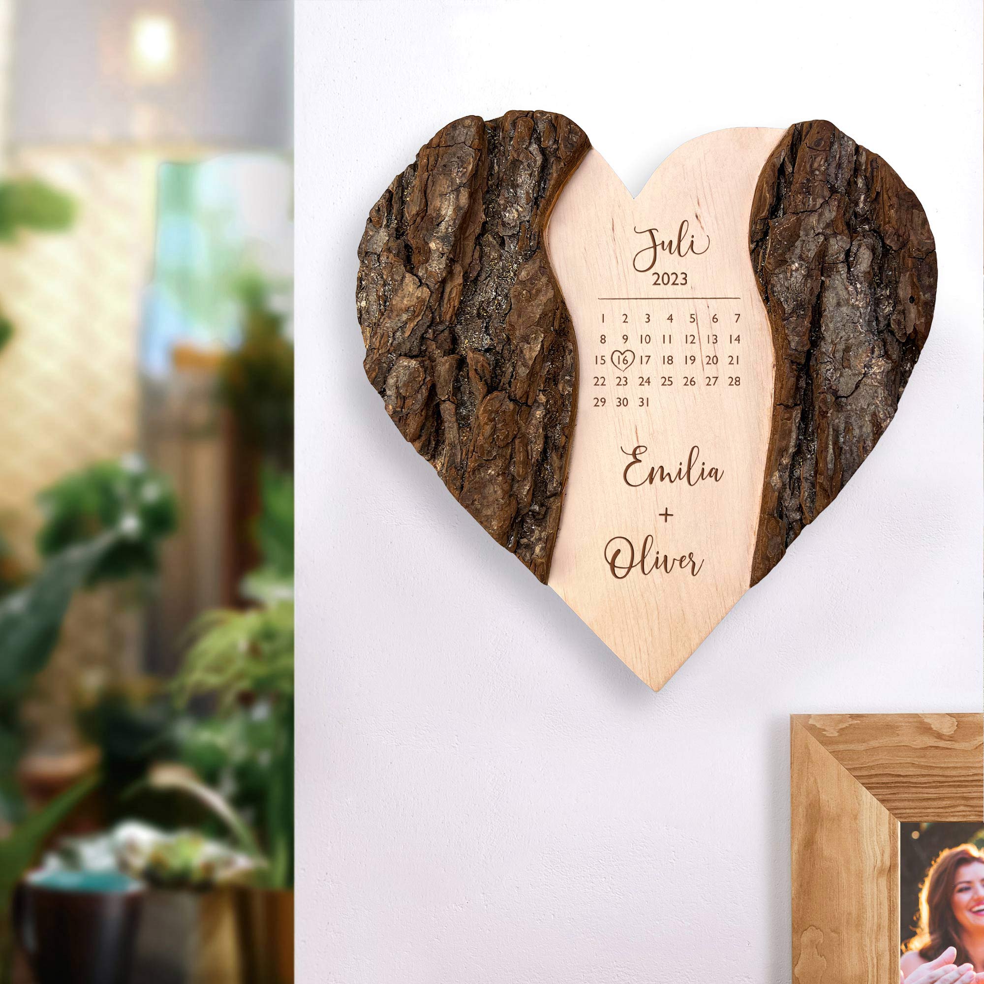 Herz mit Rinde - Kalender - Personalisiert