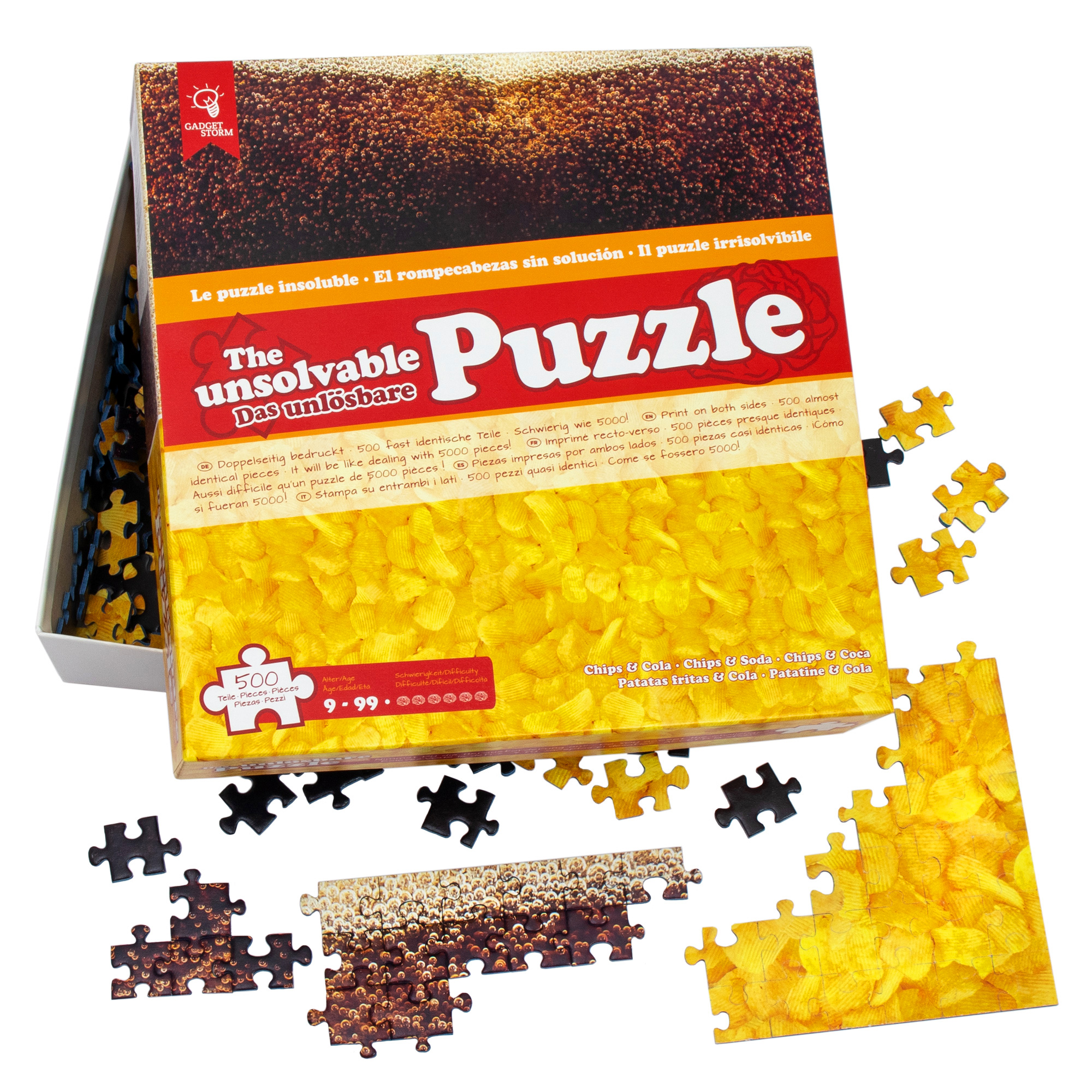 Unmögliches Puzzle - Chips und Cola