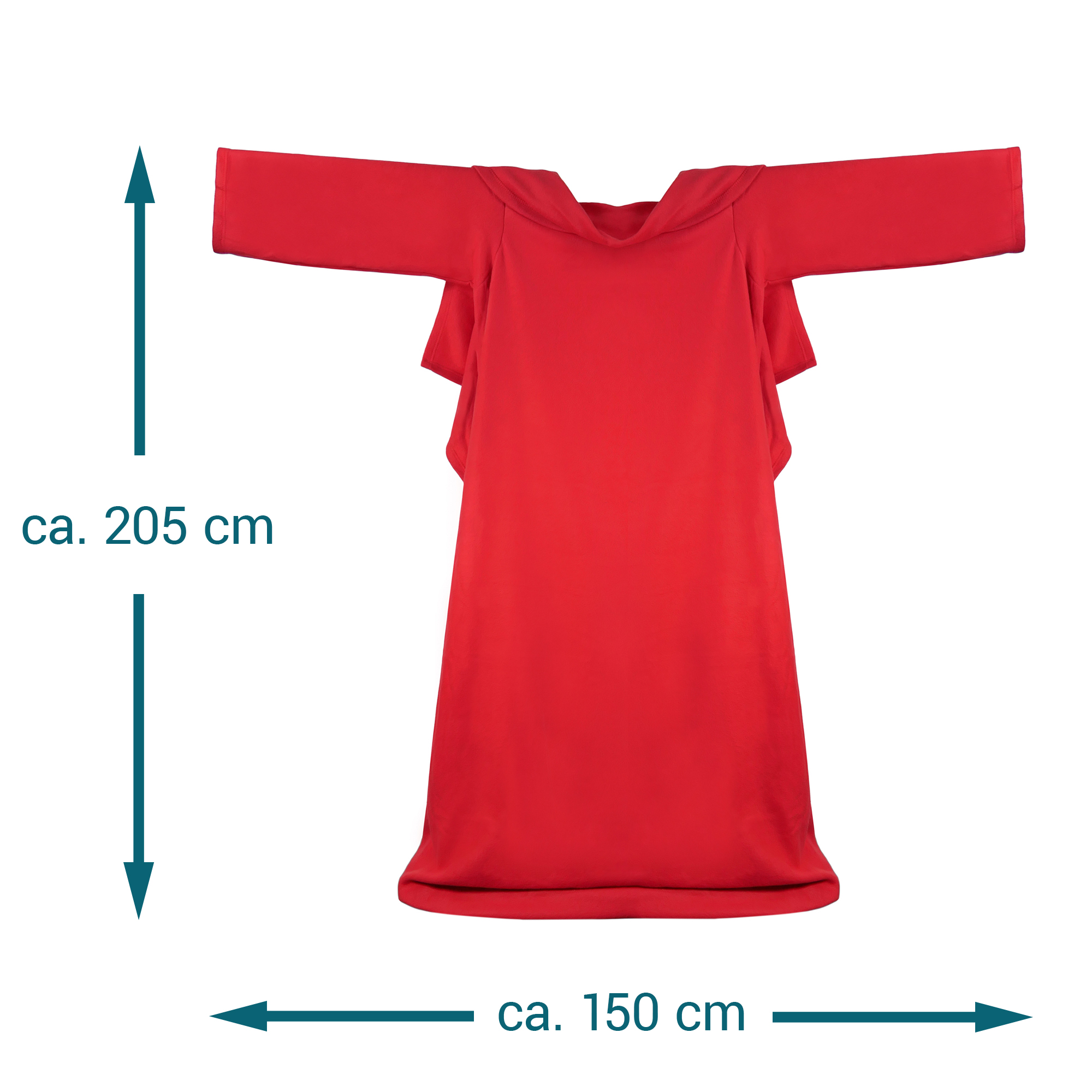 Kuschelige Ärmeldecke rot