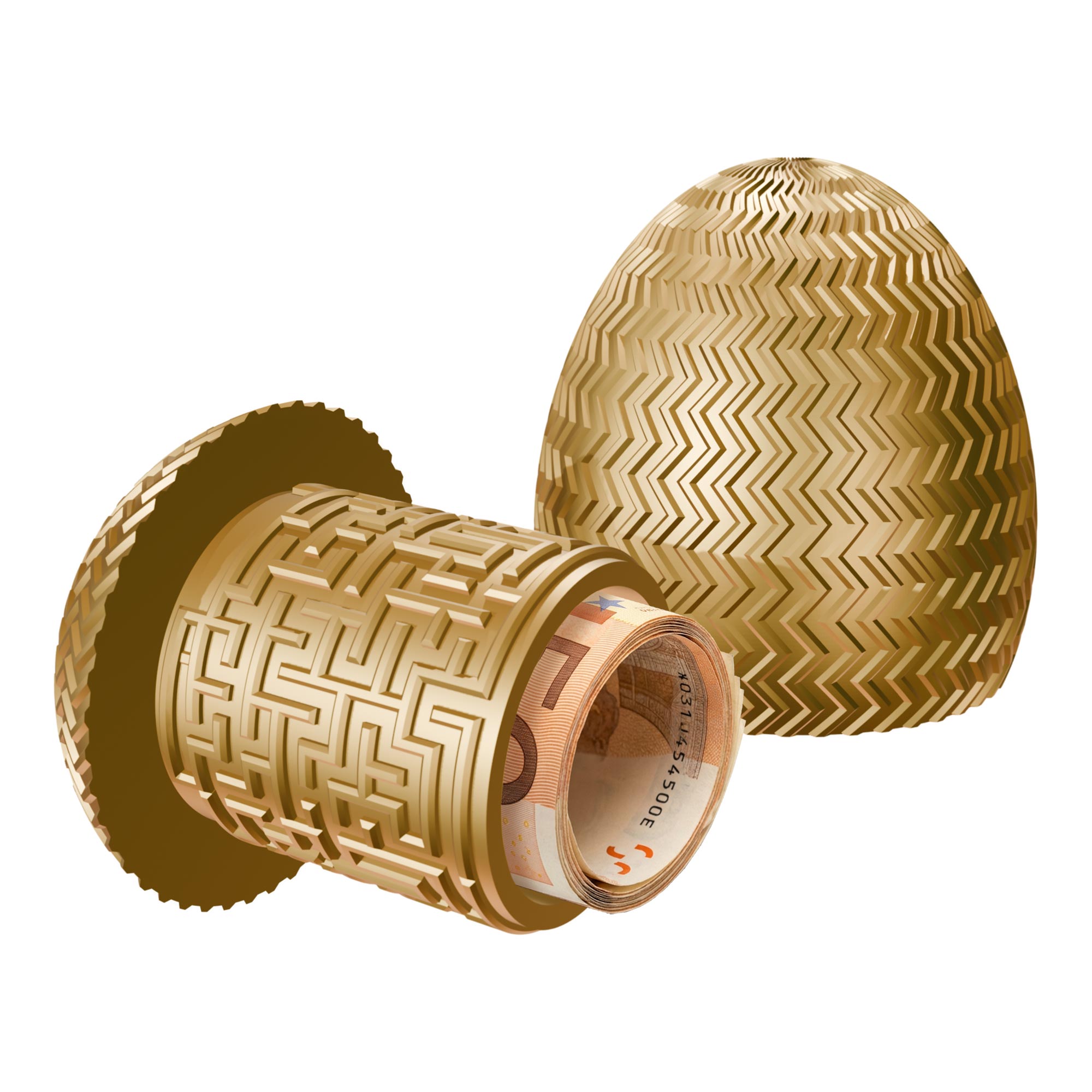 Labyrinthbox Ei Gold – Geschenkverpackung für Geld, Gutscheine & kleine Überraschungen