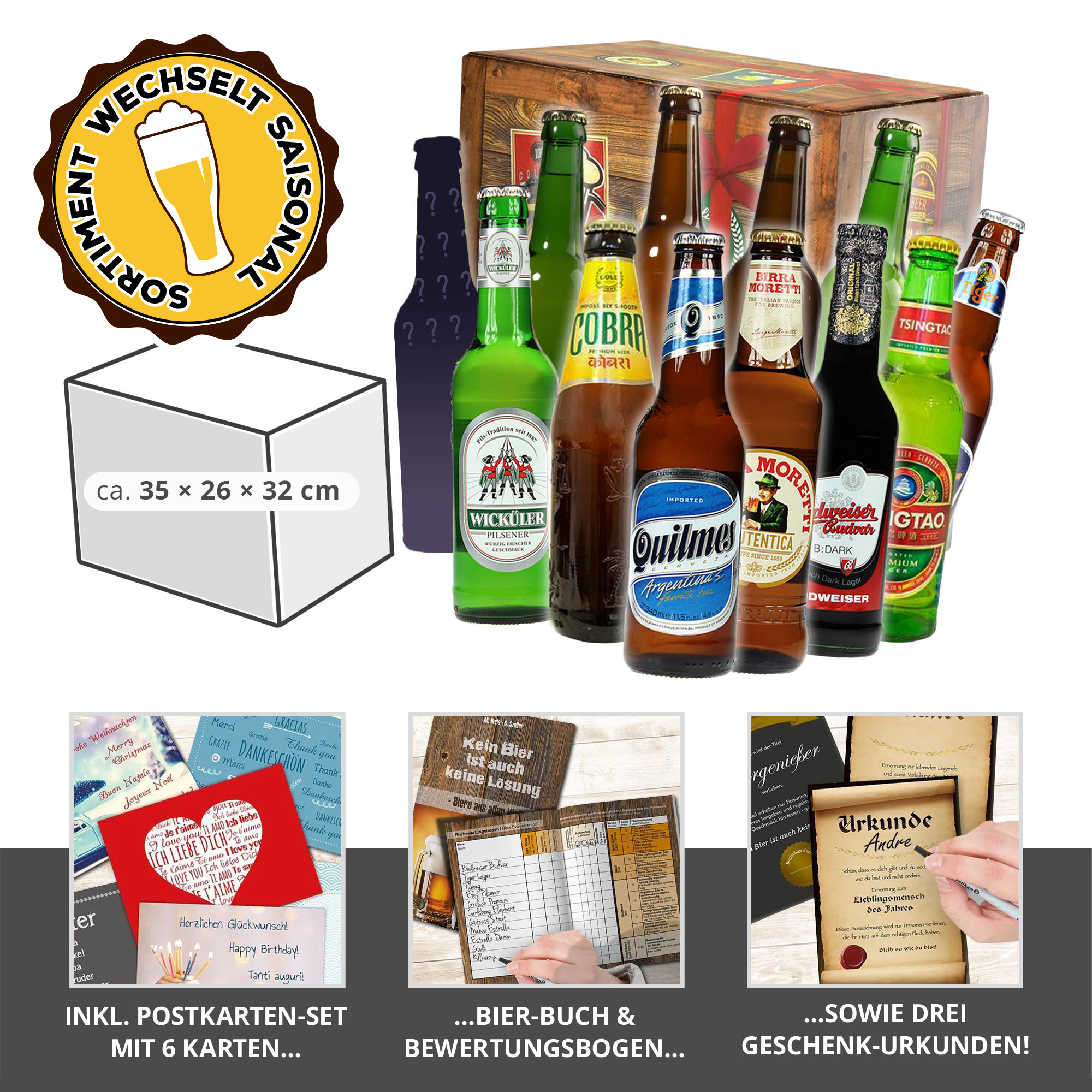Geschenkbox Bier Weltreise 12-teilig