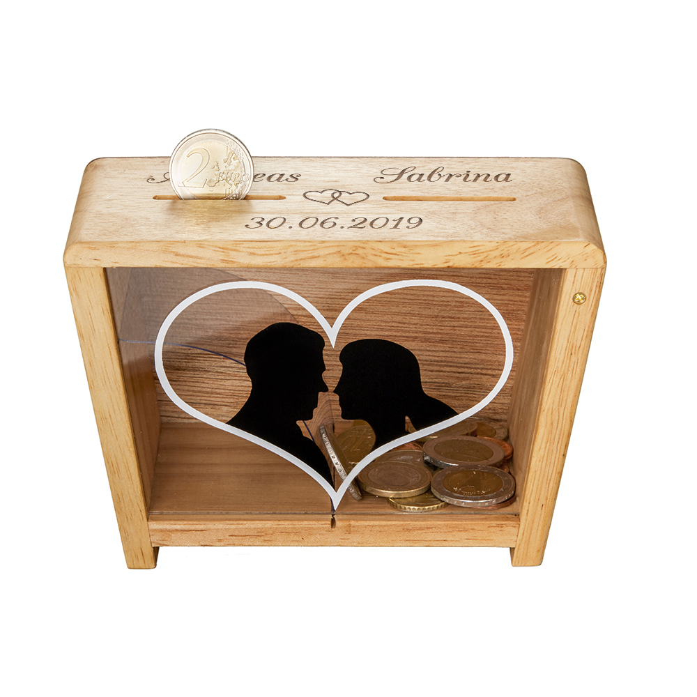 Spardose zur Hochzeit - Er & Sie - Personalisiert