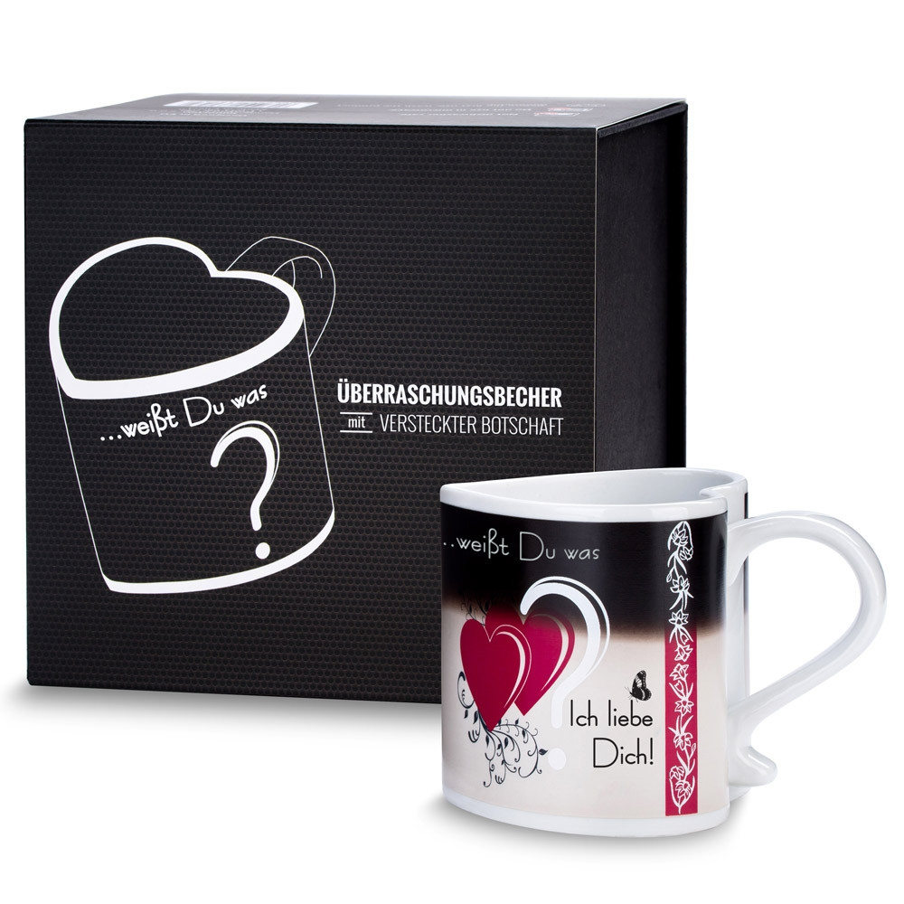 Zaubertasse mit versteckter Liebeserklärung
