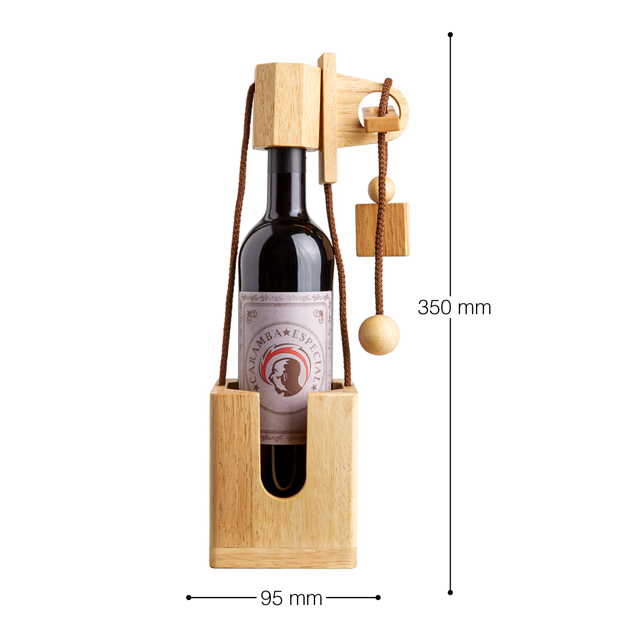Edelholz Flaschenpuzzle - helles Holz