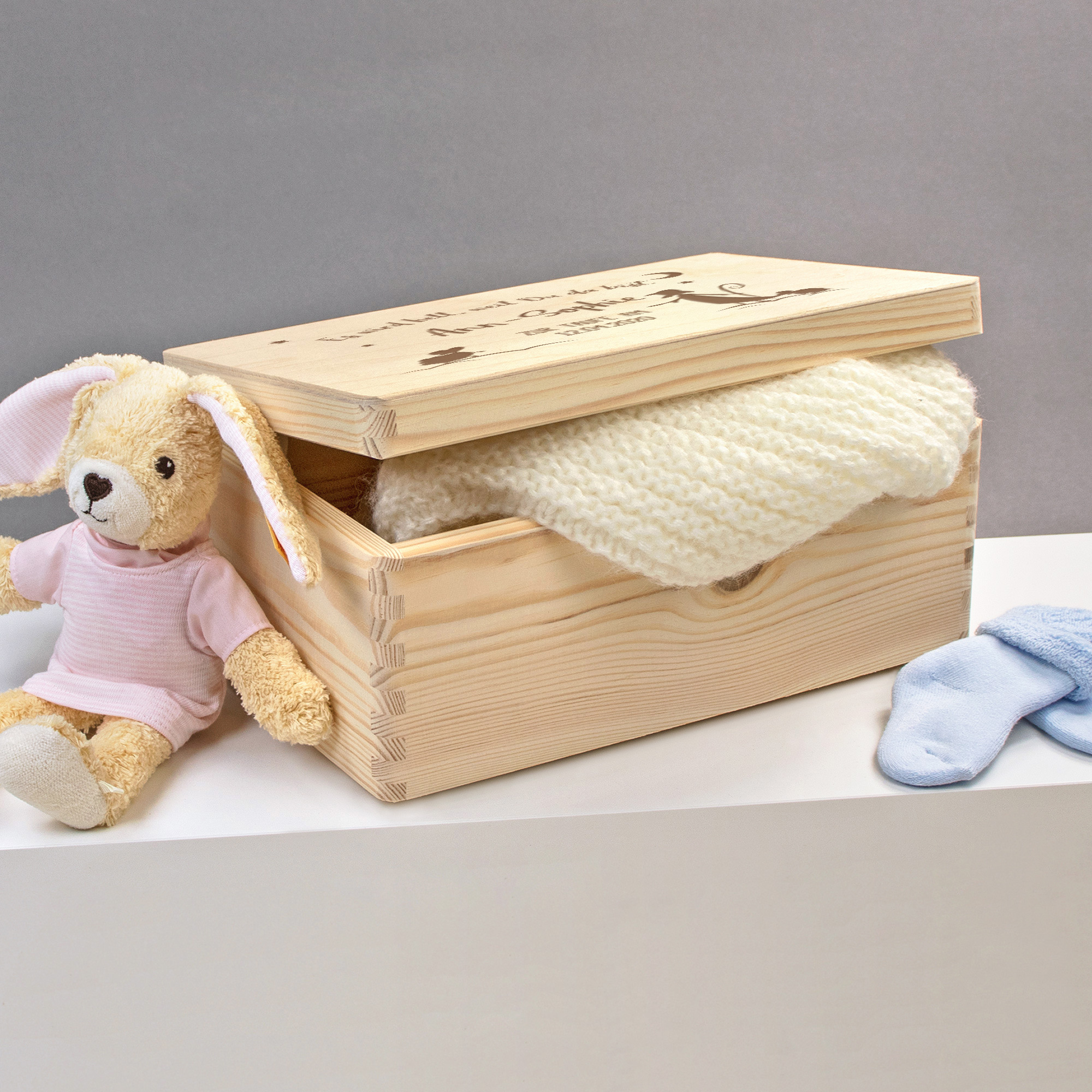 Erinnerungsbox mit Gravur - Taufe - Geschenkbox mit Namen