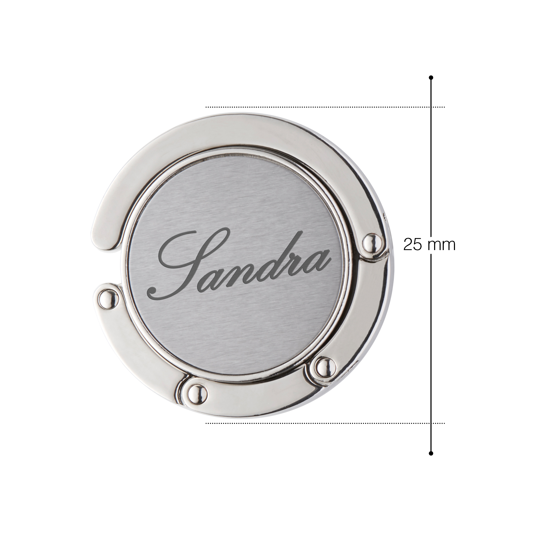 Handtaschenhalter mit Gravur - Name