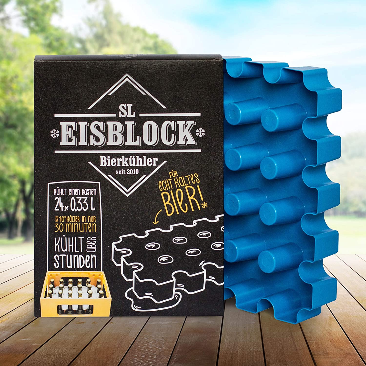 Bierkastenkühler Eisblock - 0,33 l Flaschen