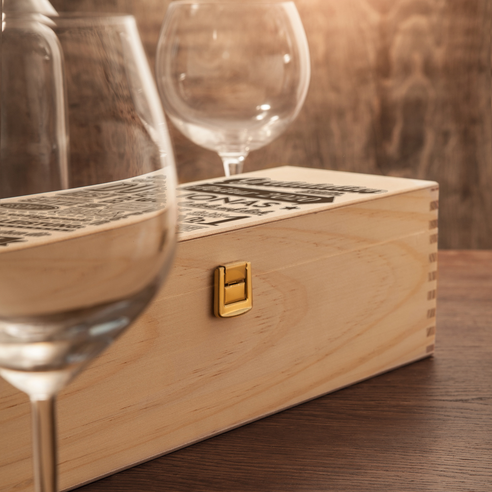 Weinkiste mit Gravur - Abitur - Weinbox