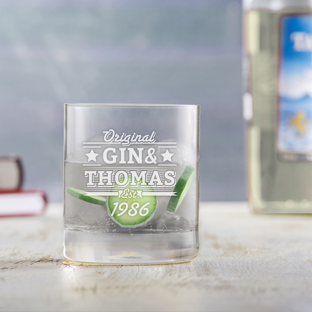 Ginglas Tumbler - Gin & Geburtstag - Personalisiert