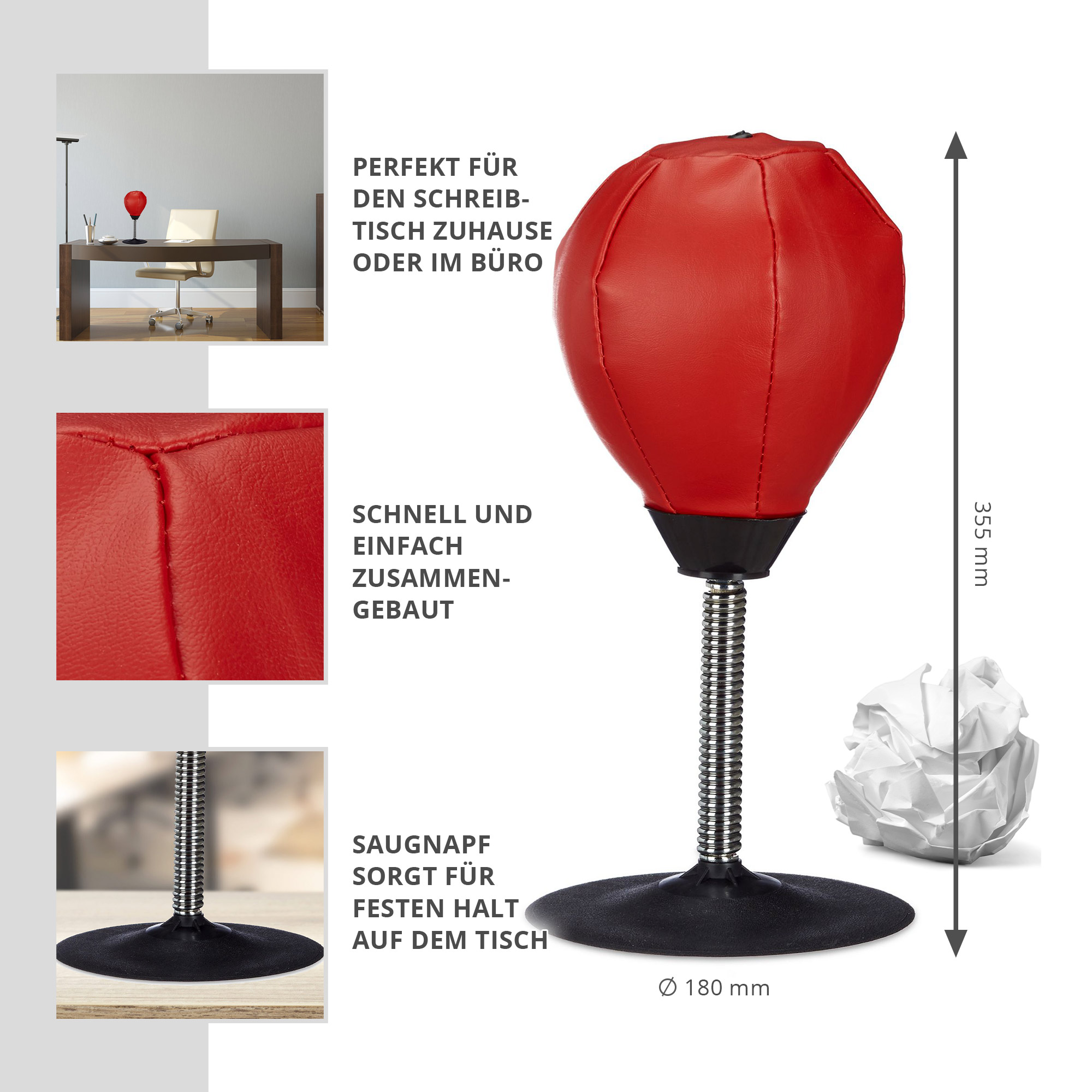 Punchingball Boxbirne - Anti Stress Gadget für den Schreibtisch