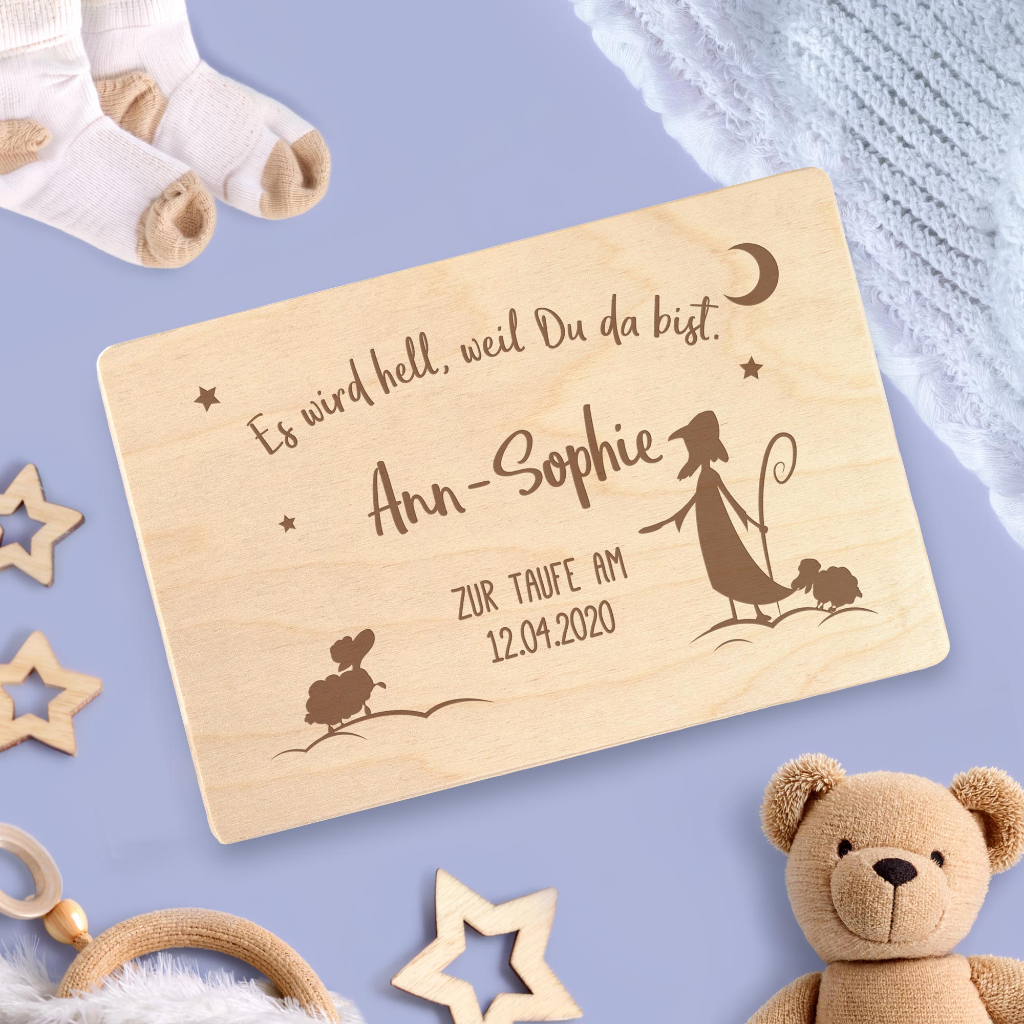 Erinnerungsbox zur Taufe - Personalisierte Memory Box