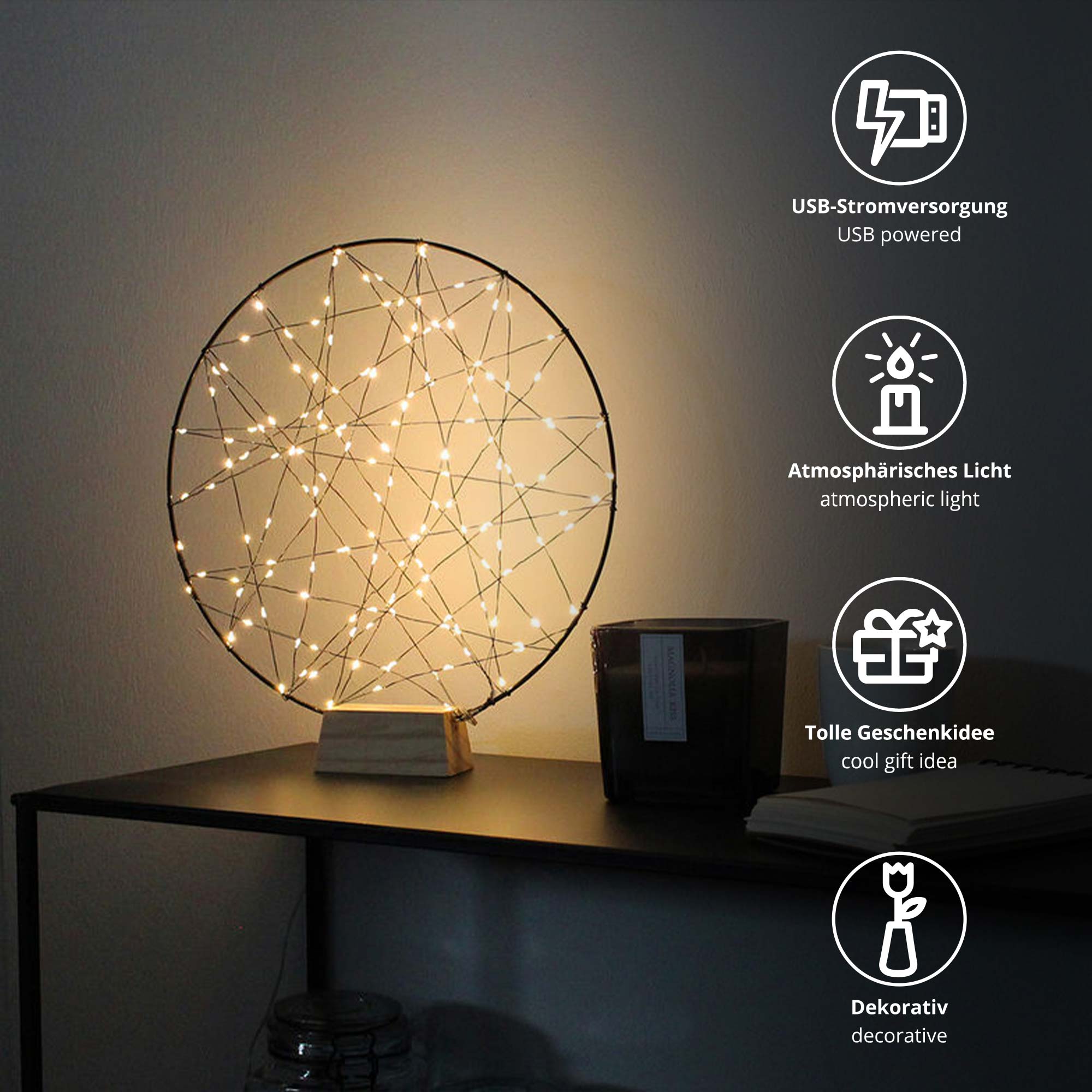 LED Traumfänger Lampe - Stimmungslicht