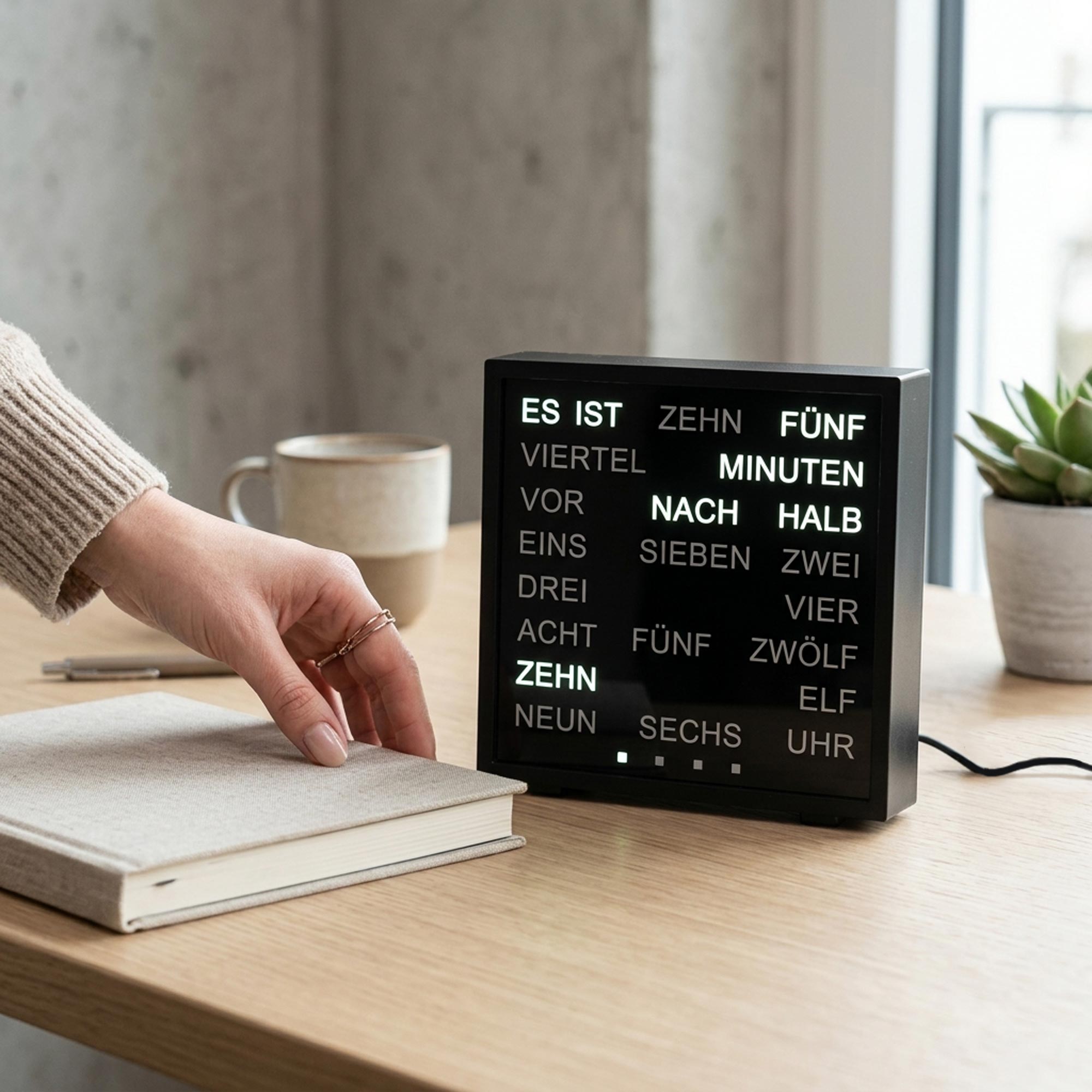 LED Uhr mit Wortanzeige