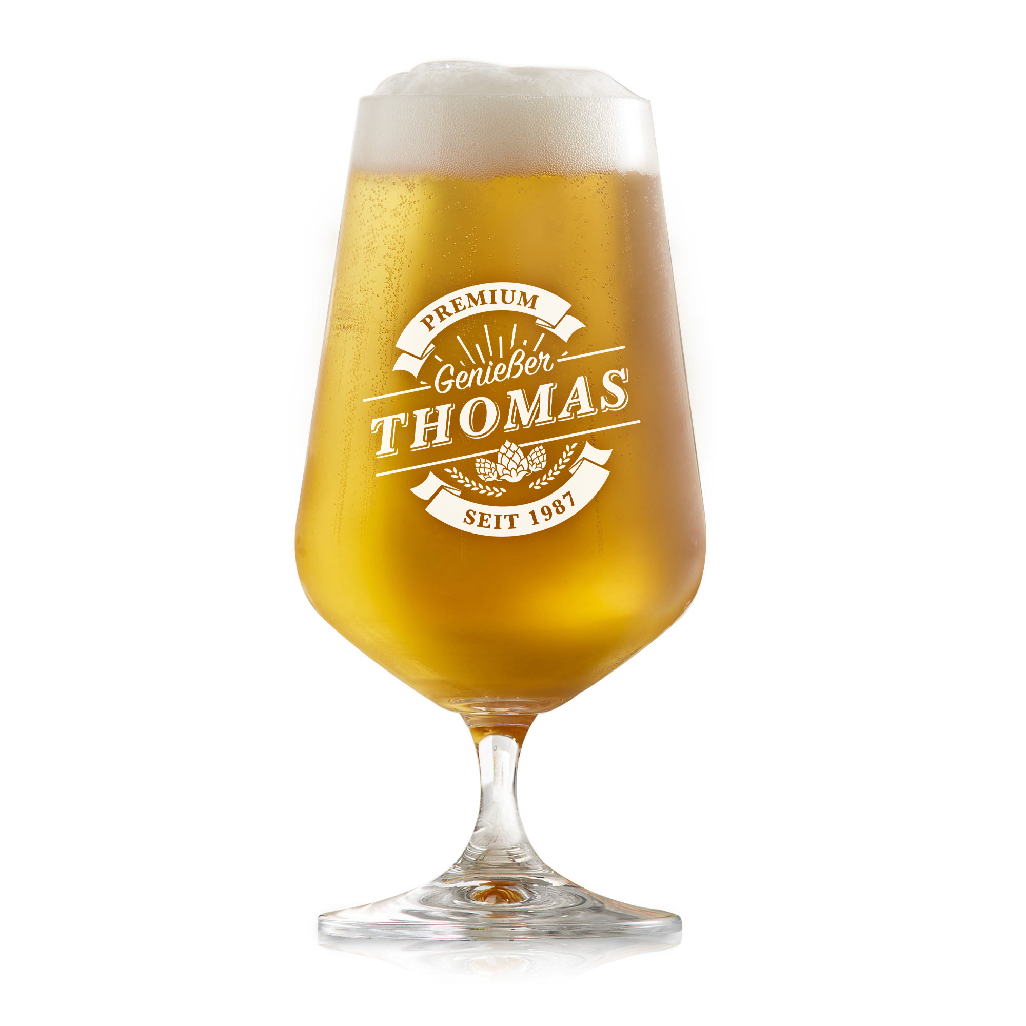 Bierglas mit Gravur - Premium Genießer