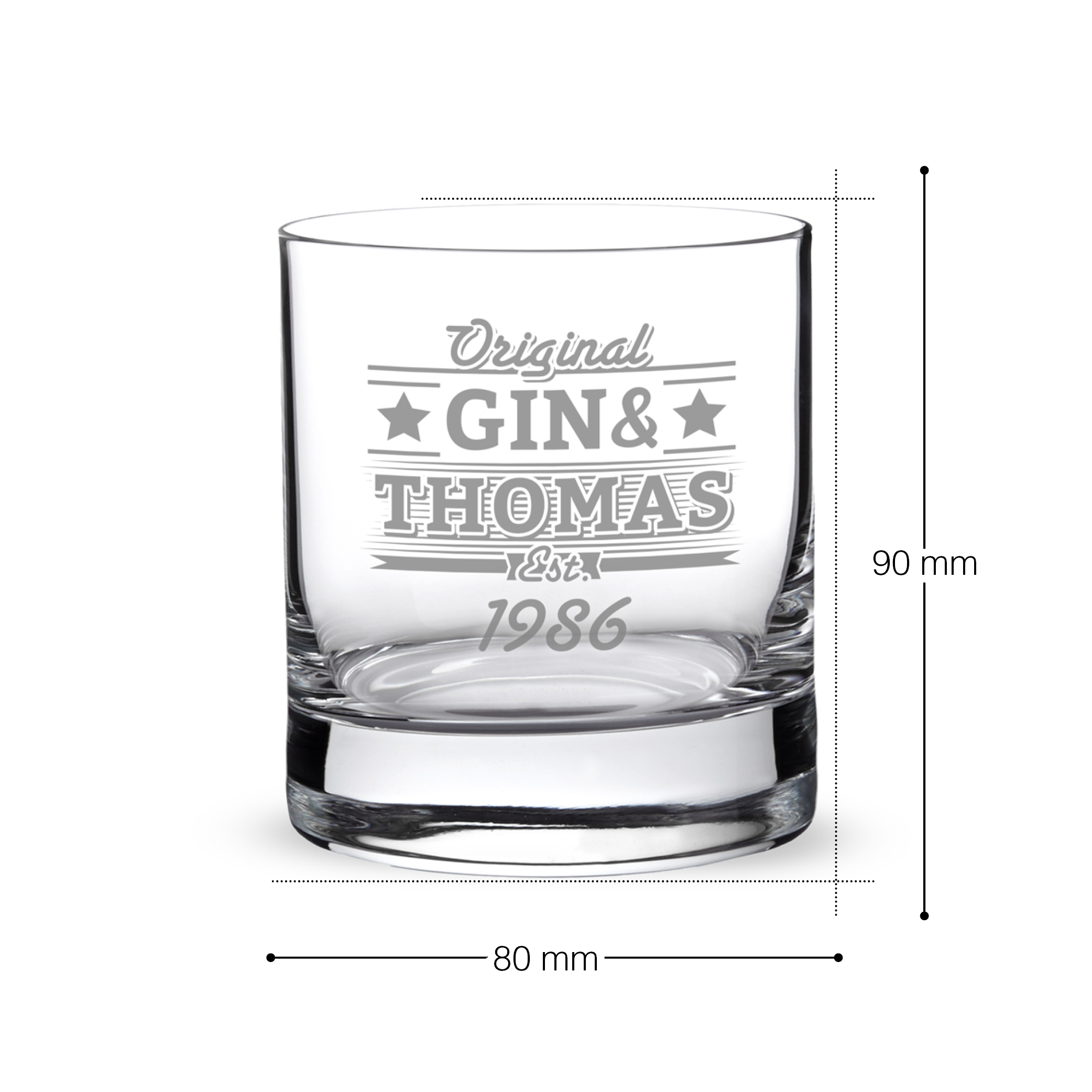 Ginglas Tumbler - Gin & Geburtstag - Personalisiert