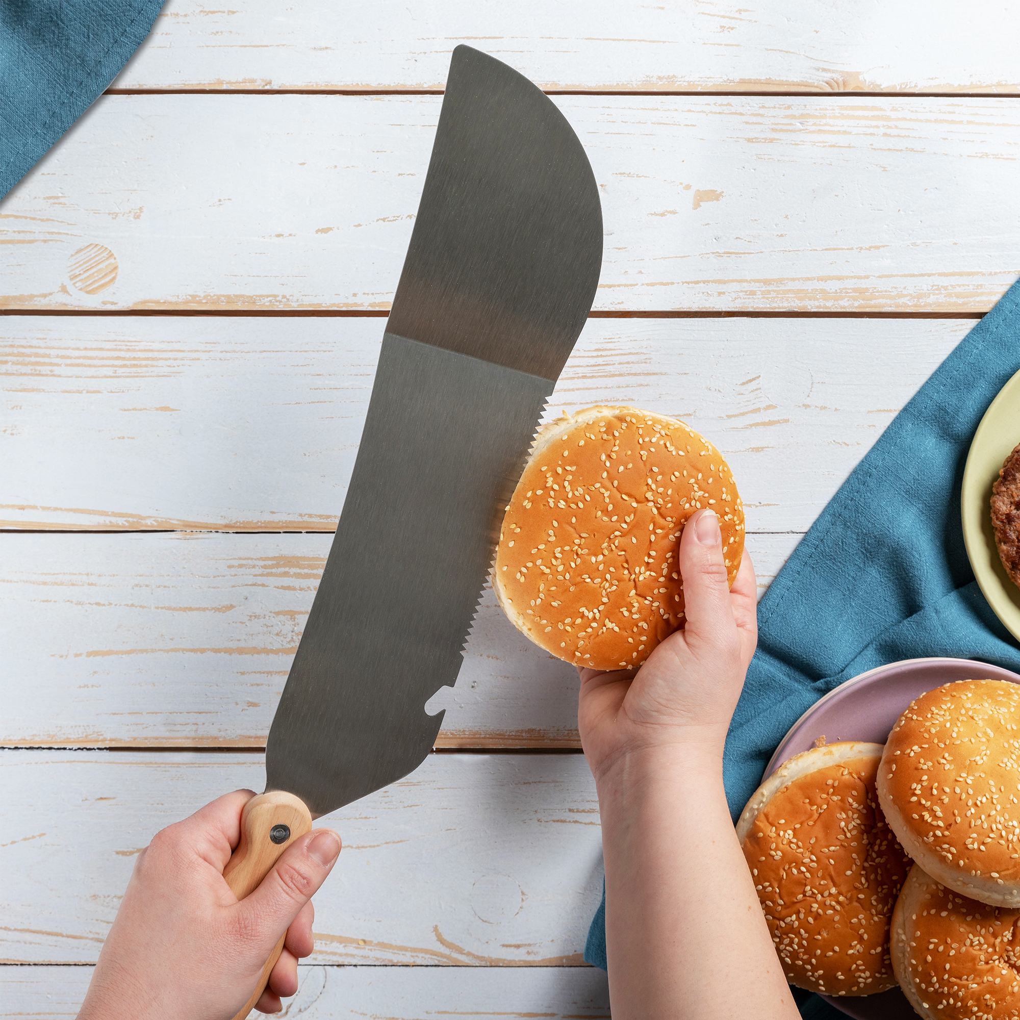 Grillbesteck Machete mit Flaschenöffner 3