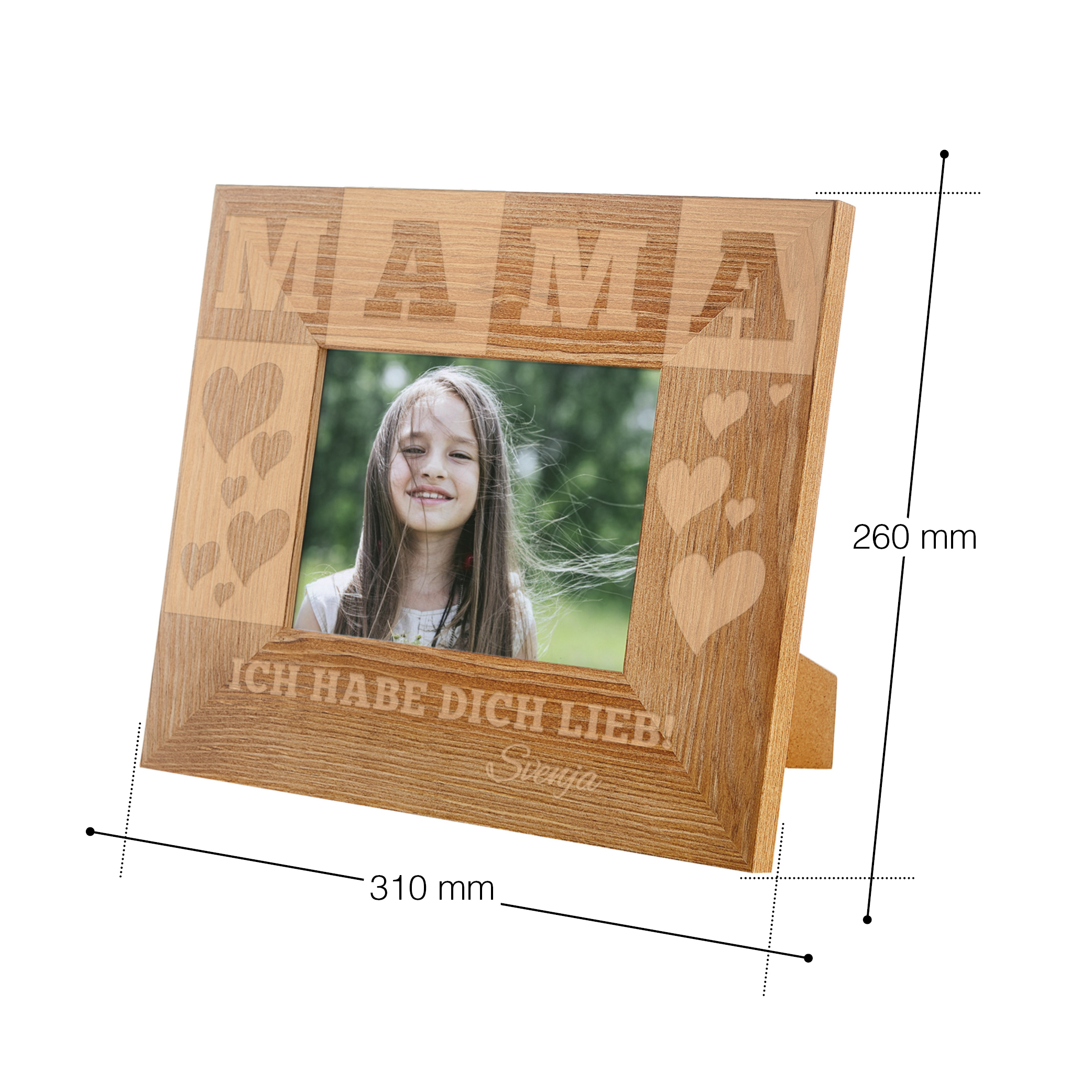 Bilderrahmen mit Gravur für Mama