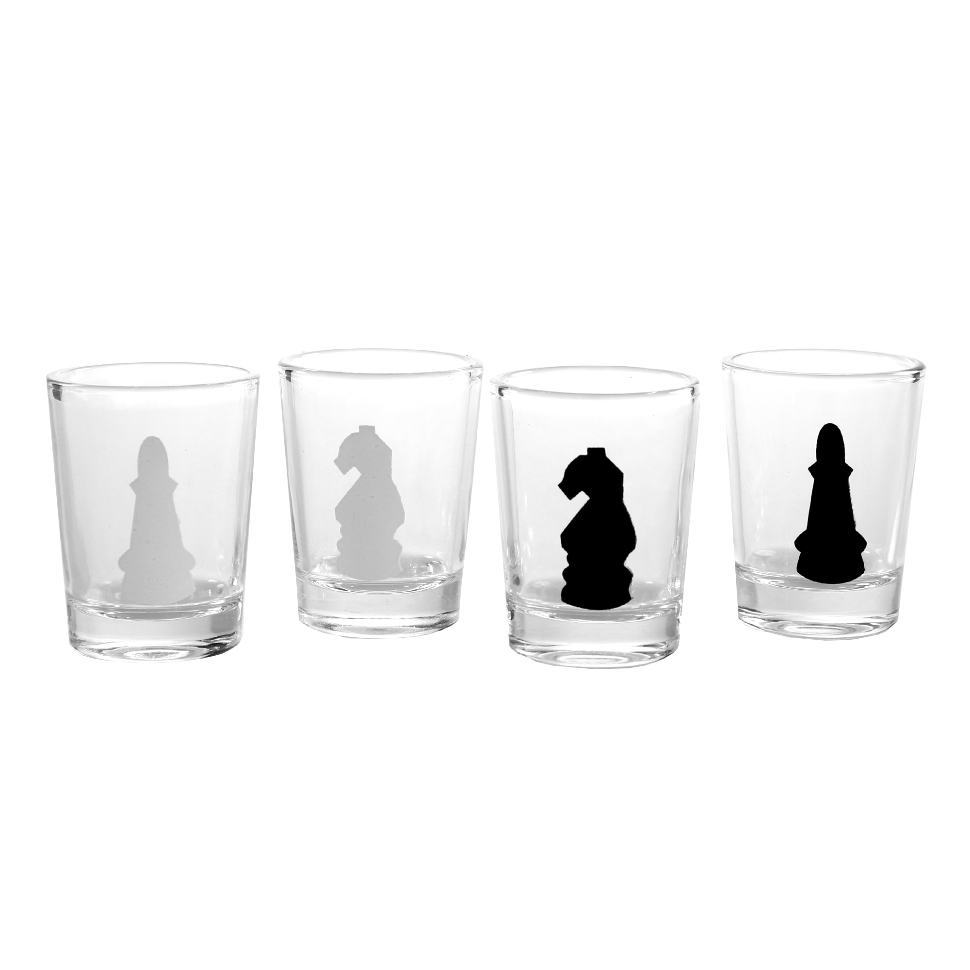 Trinkspiel Schach mit Schnapsgläsern, Schnapsglas Trink Schachspiel Partyspiel, Schnaps Trinkschachspiel Glas