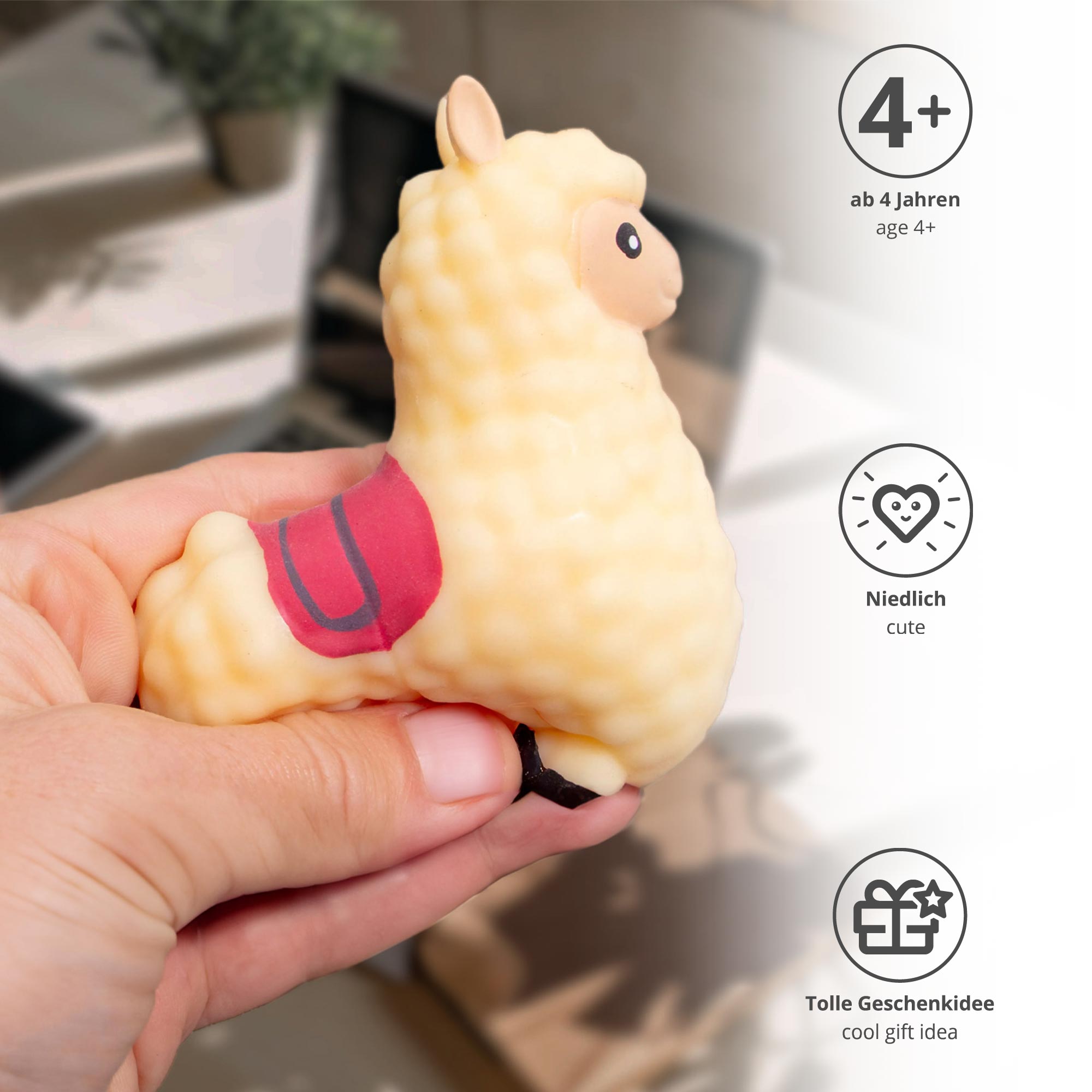Anti Stress Ball - Lama zum Kneten