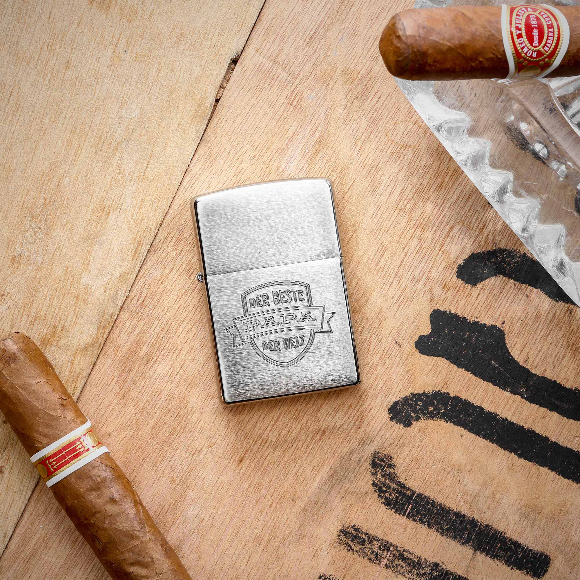 Zippo Sturmfeuerzeug mit Gravur - Bester Papa
