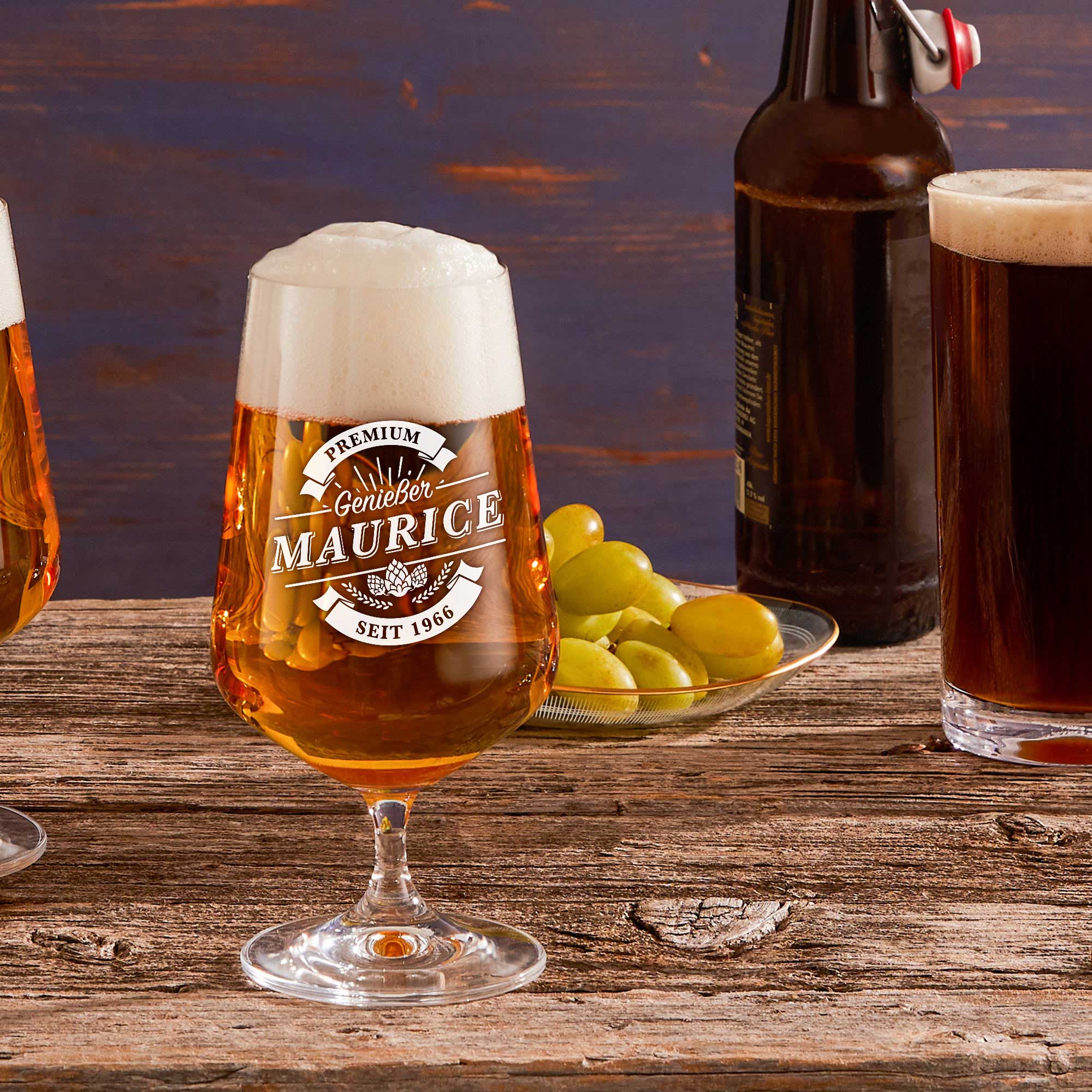 Bierglas mit Gravur - Premium Genießer
