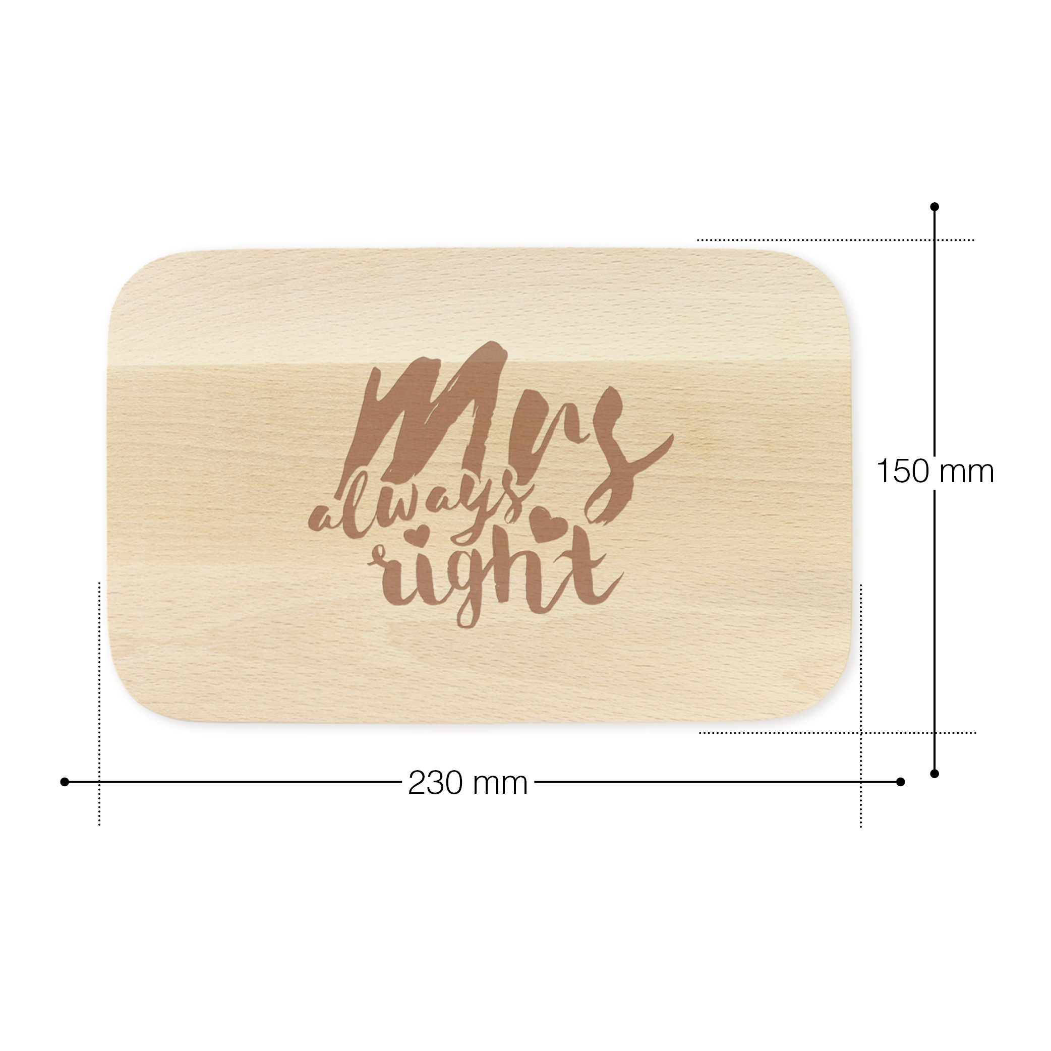 2er Set Frühstücksbretter mit Gravur - Mr & Mrs Right