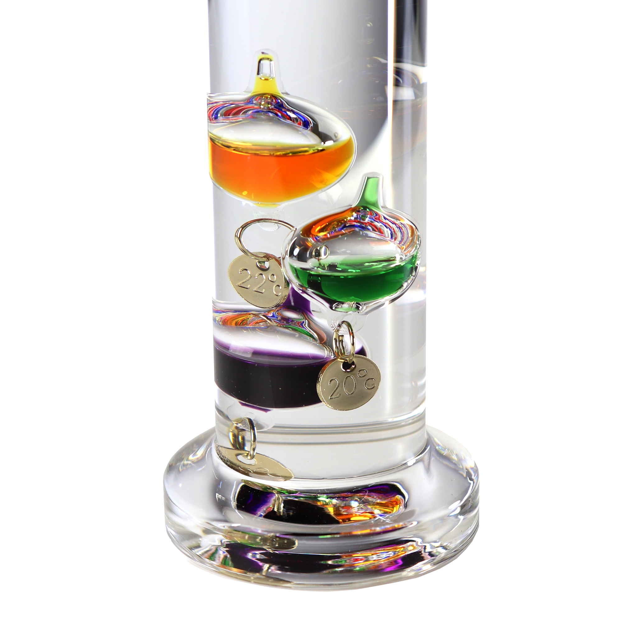 Galileo Thermometer mit bunten Kugeln