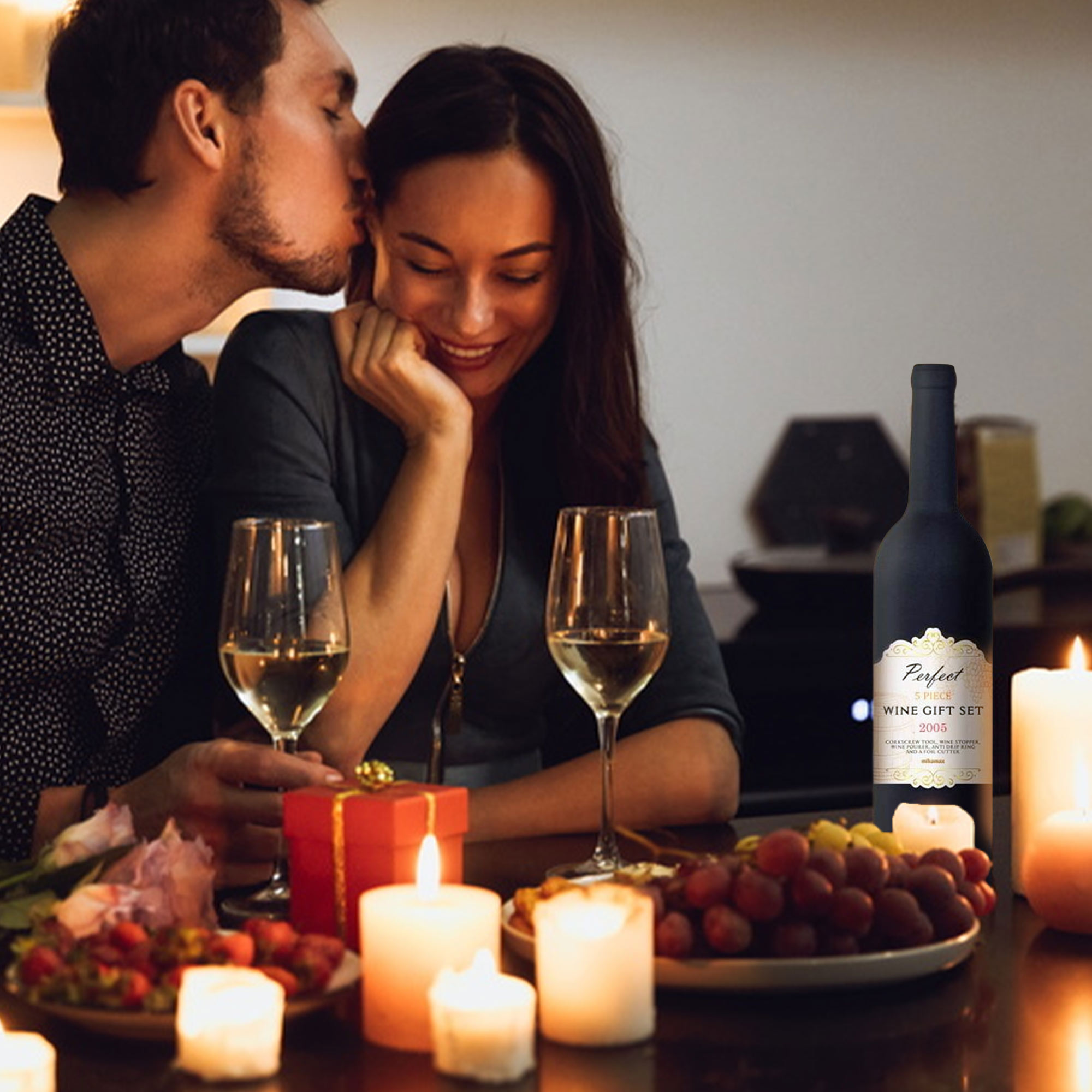 Wein Geschenkset - 5er Set in Weinflaschenform