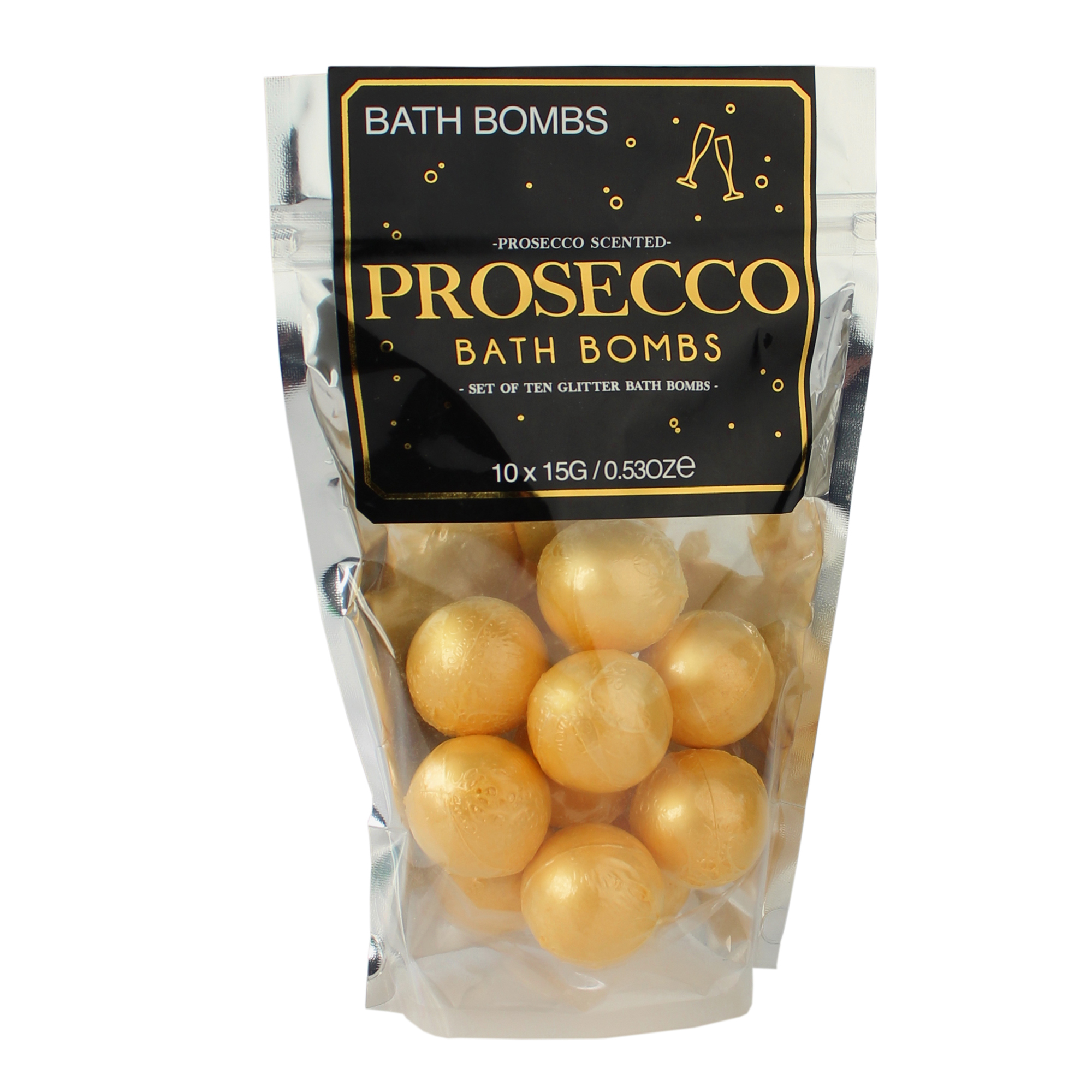 Prickelnde Prosecco Badebomben - 10-teiliges Set