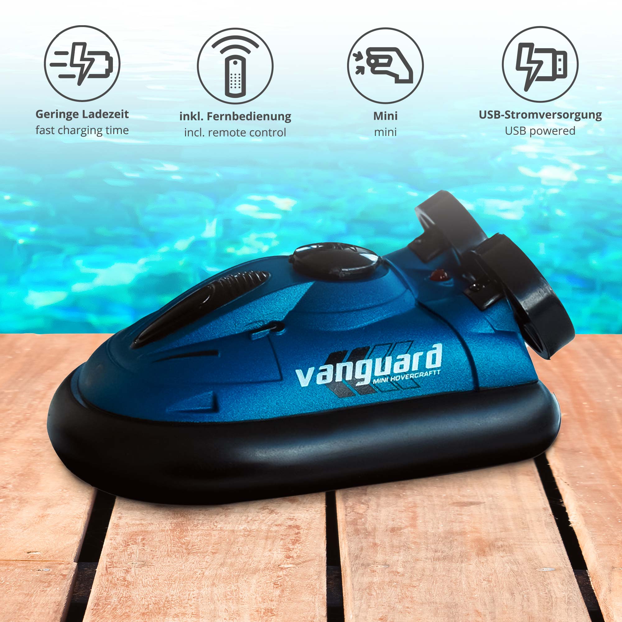 Ferngesteuertes Luftkissenboot - rasantes Mini Hovercraft