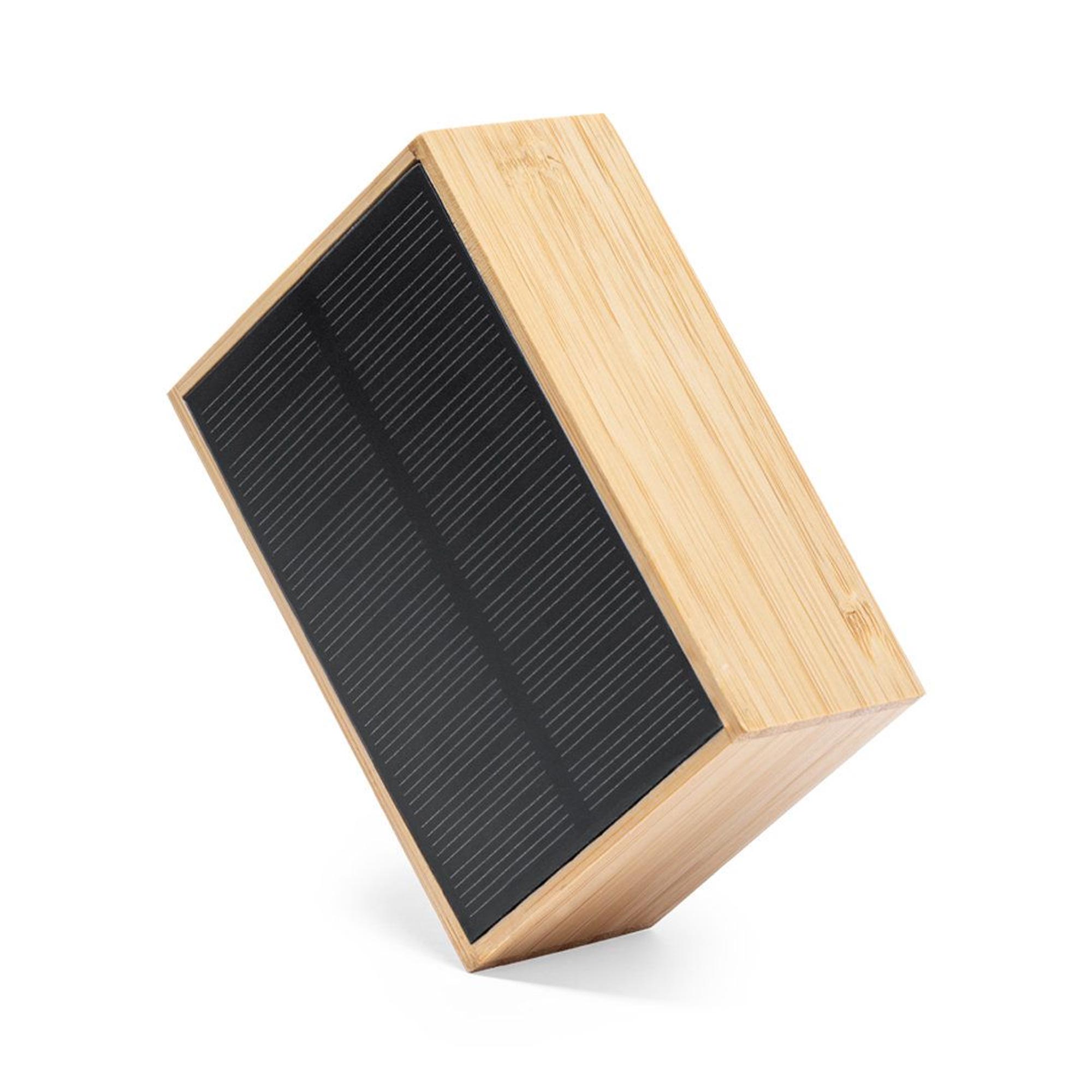 Bluetooth Lautsprecher - Solar Musikbox aus Bambus