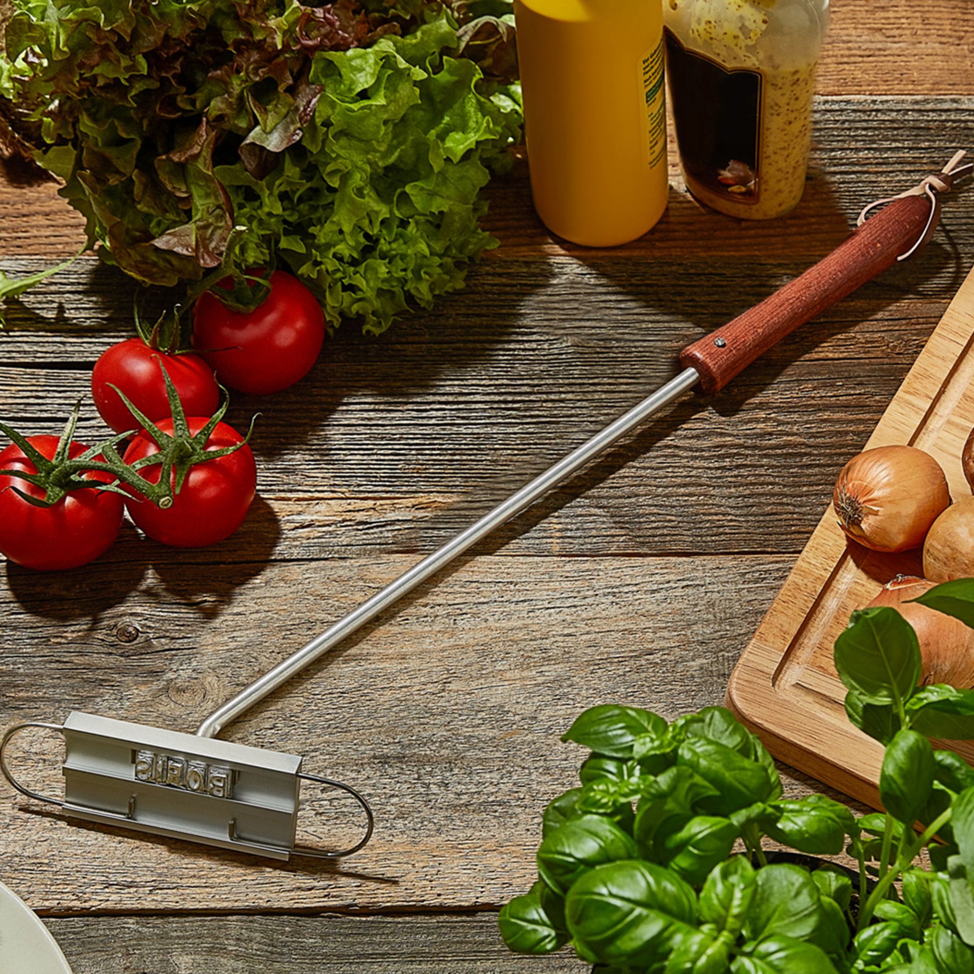 Grillbrandeisen mit Gravur