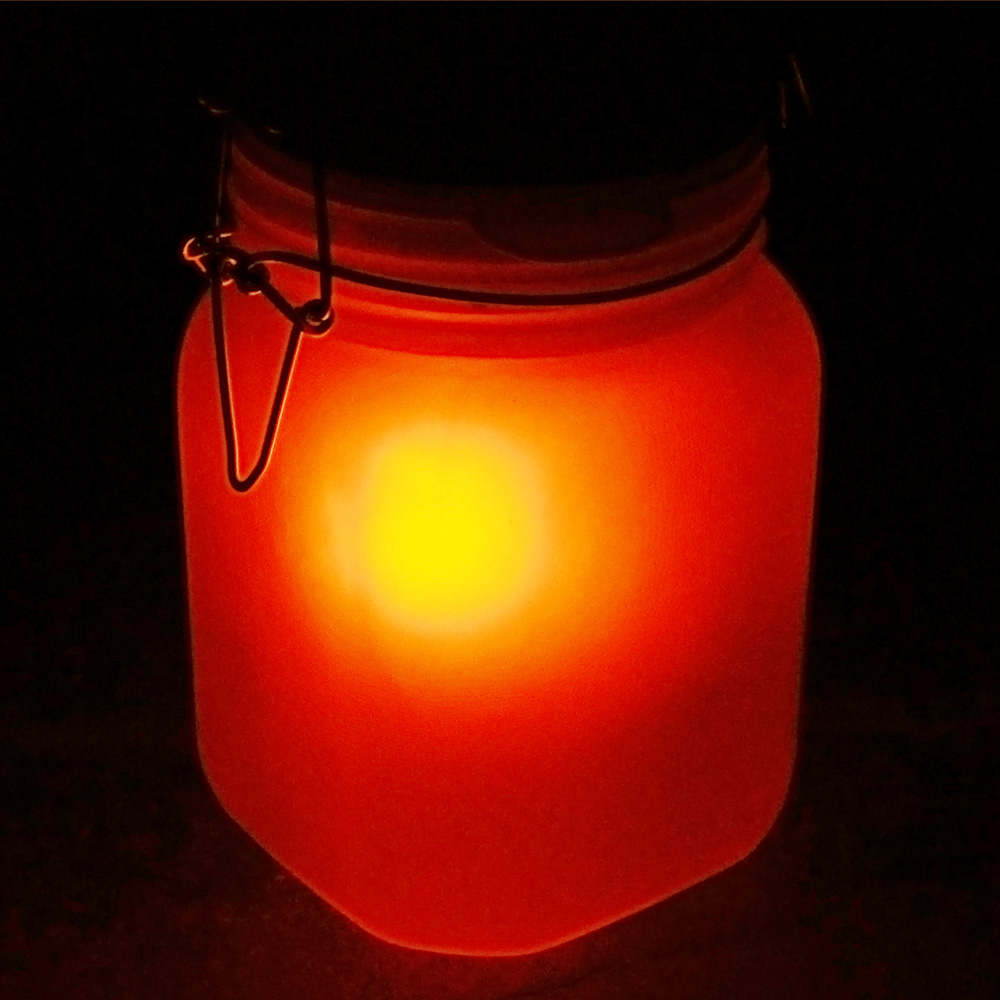 Leuchtglas Solarleuchte - Sonne