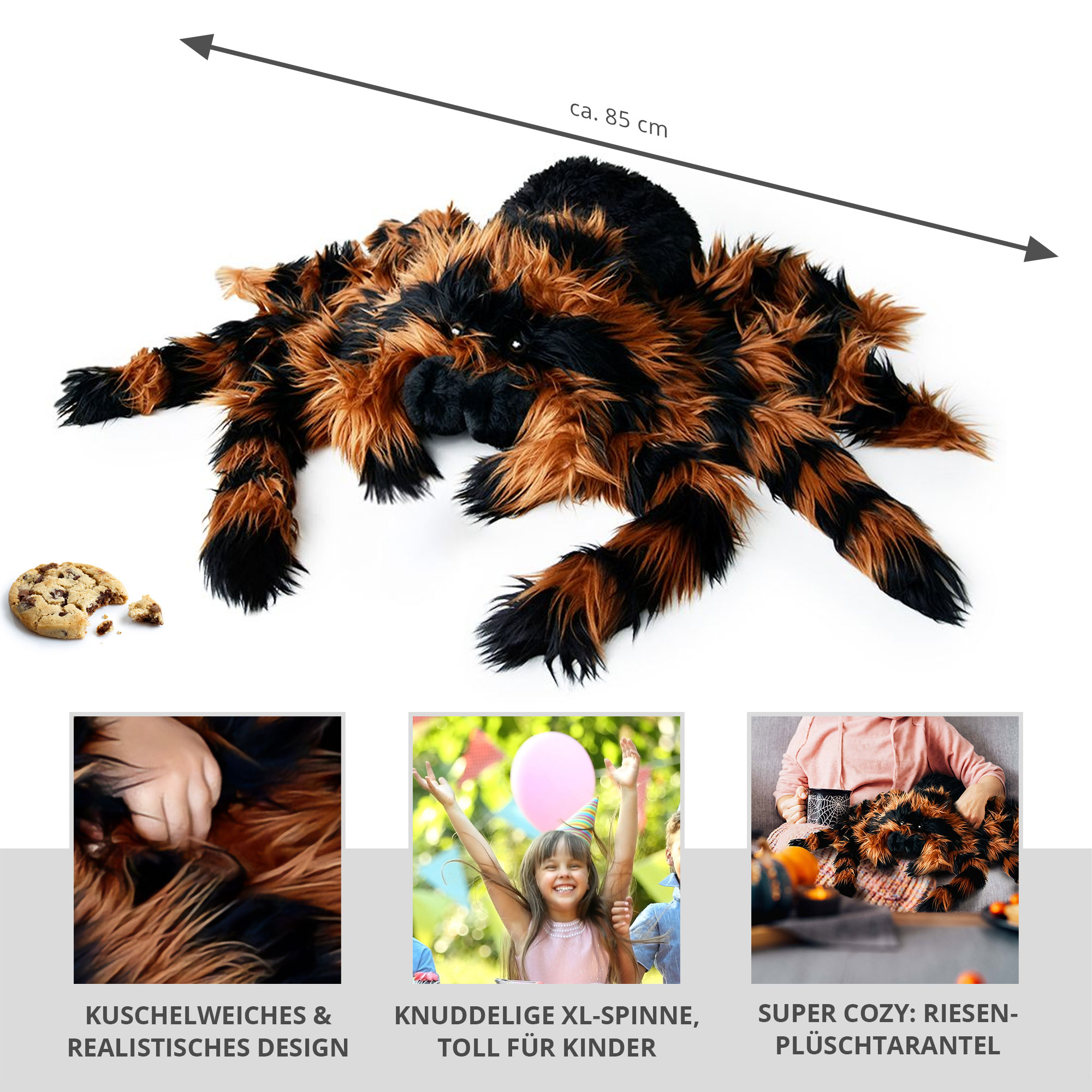 Riesen Spinne - XXL Kuschelkissen